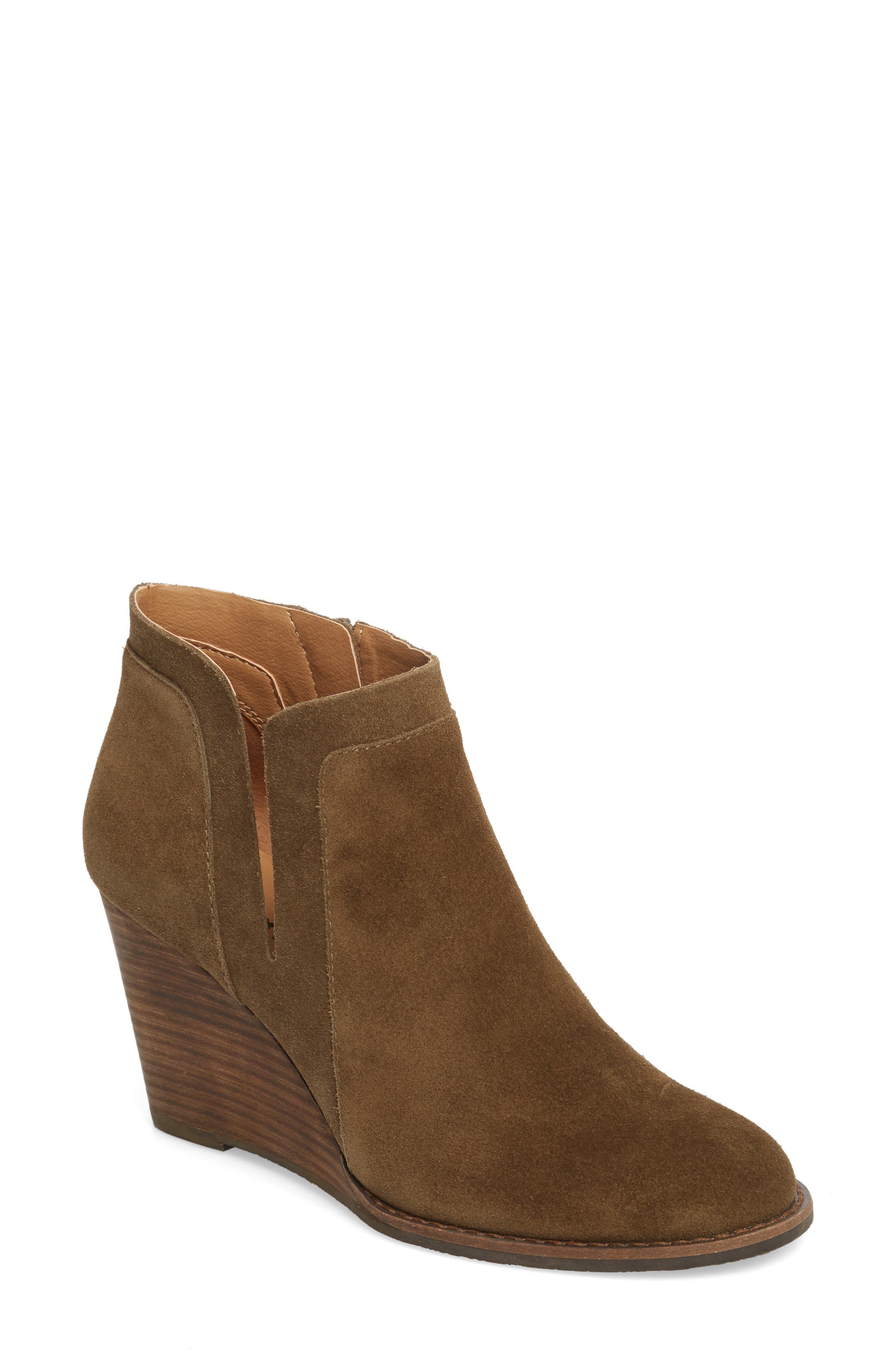 Lucky Brand Yabba Wedge Bootie- Green