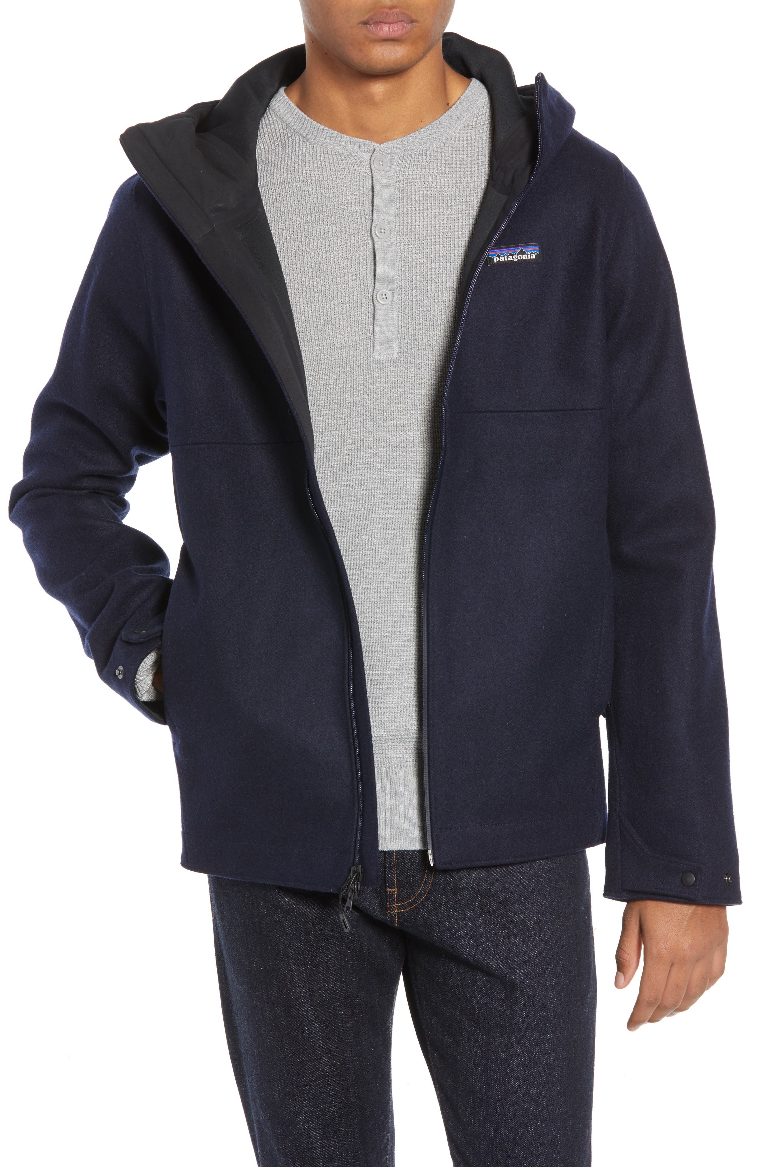 Patagonia Woolyester Hooded Jacket, Blue