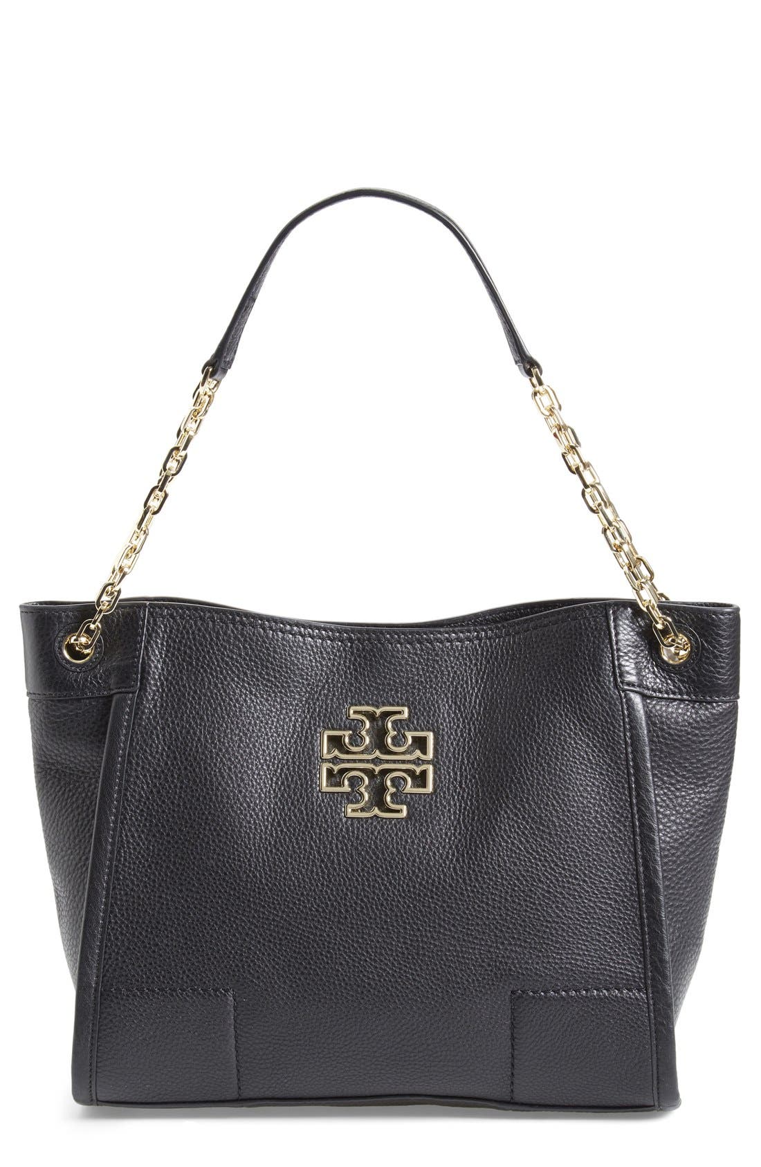 Tory Burch 'Small Britten' Leather Slouchy Tote Nordstrom