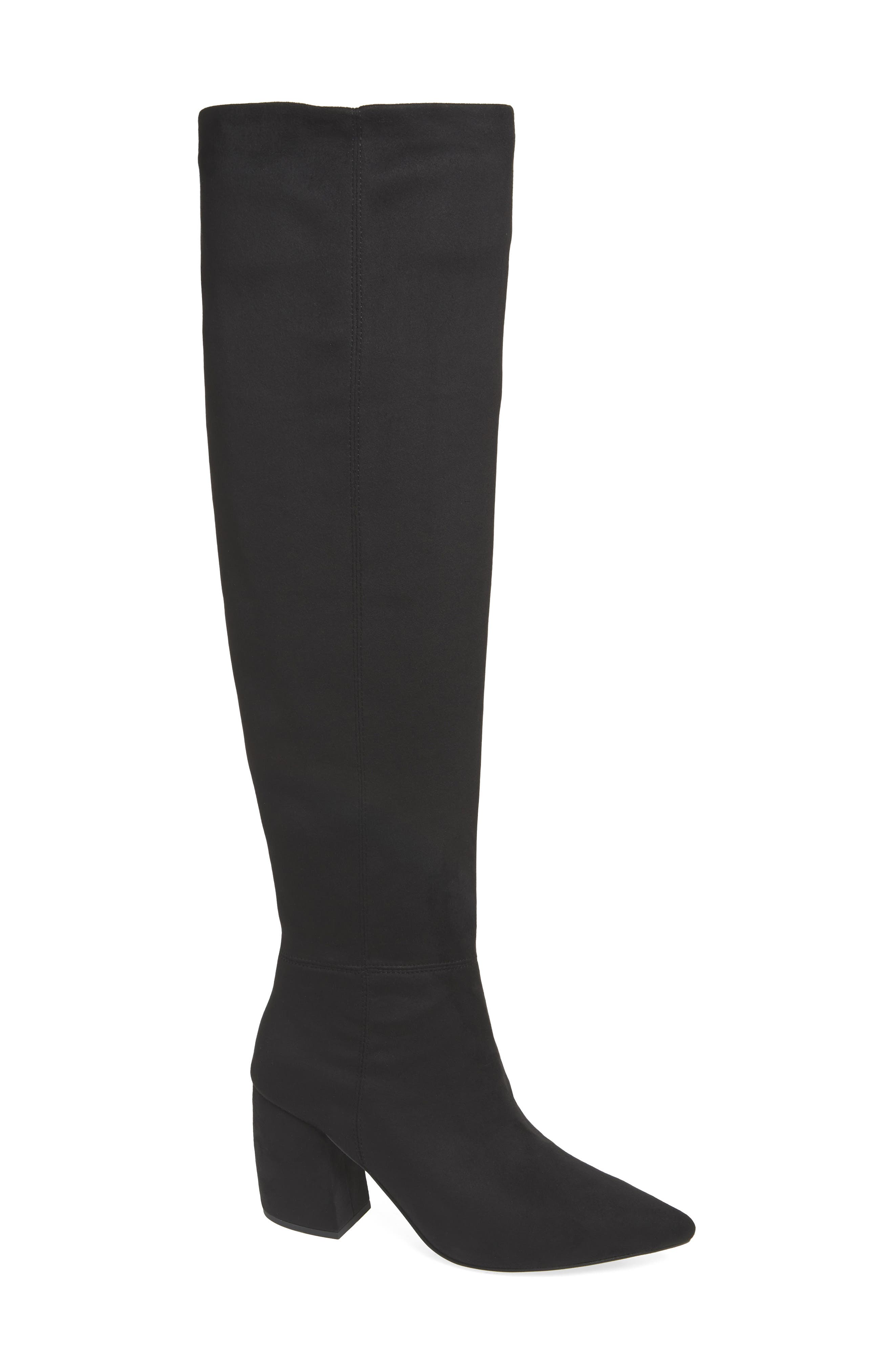 Jeffrey Campbell Final Slouch Over The Knee Boot- Black
