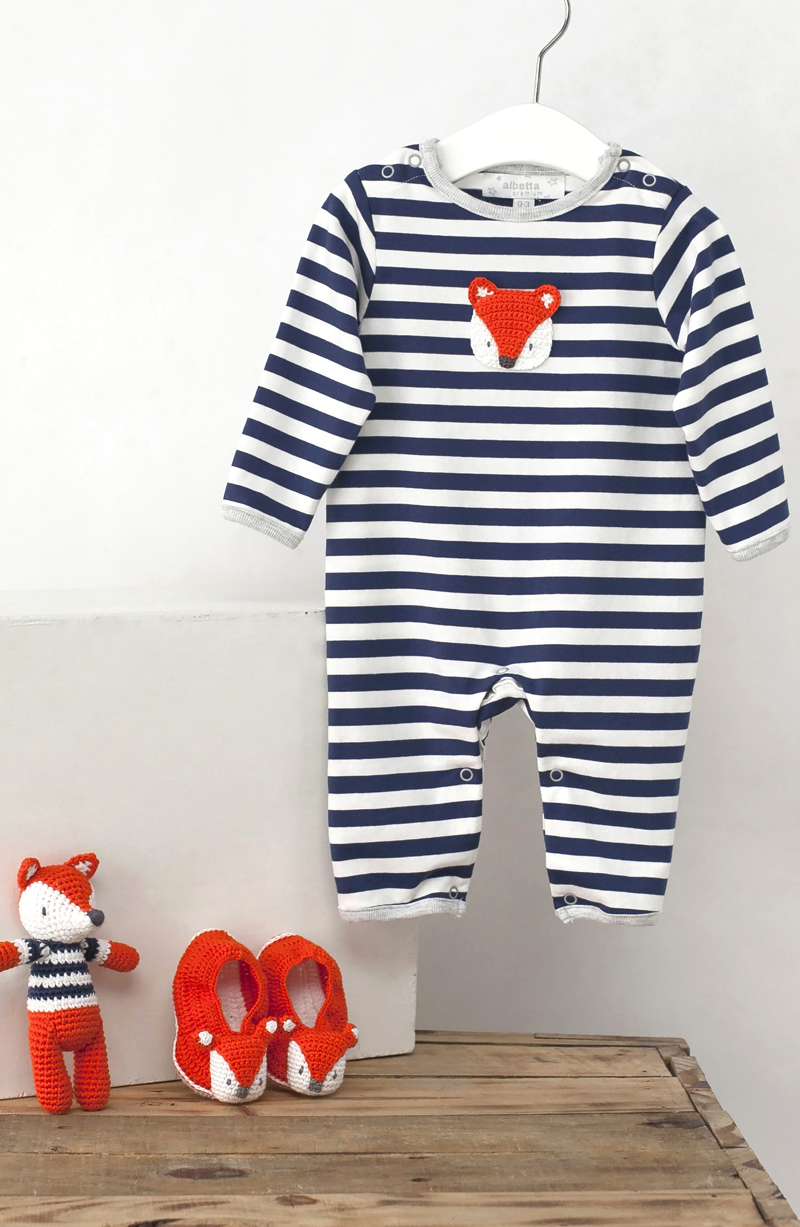 Albetta Fox Romper, Rattle & Booties Set (Baby Boys) | Nordstrom