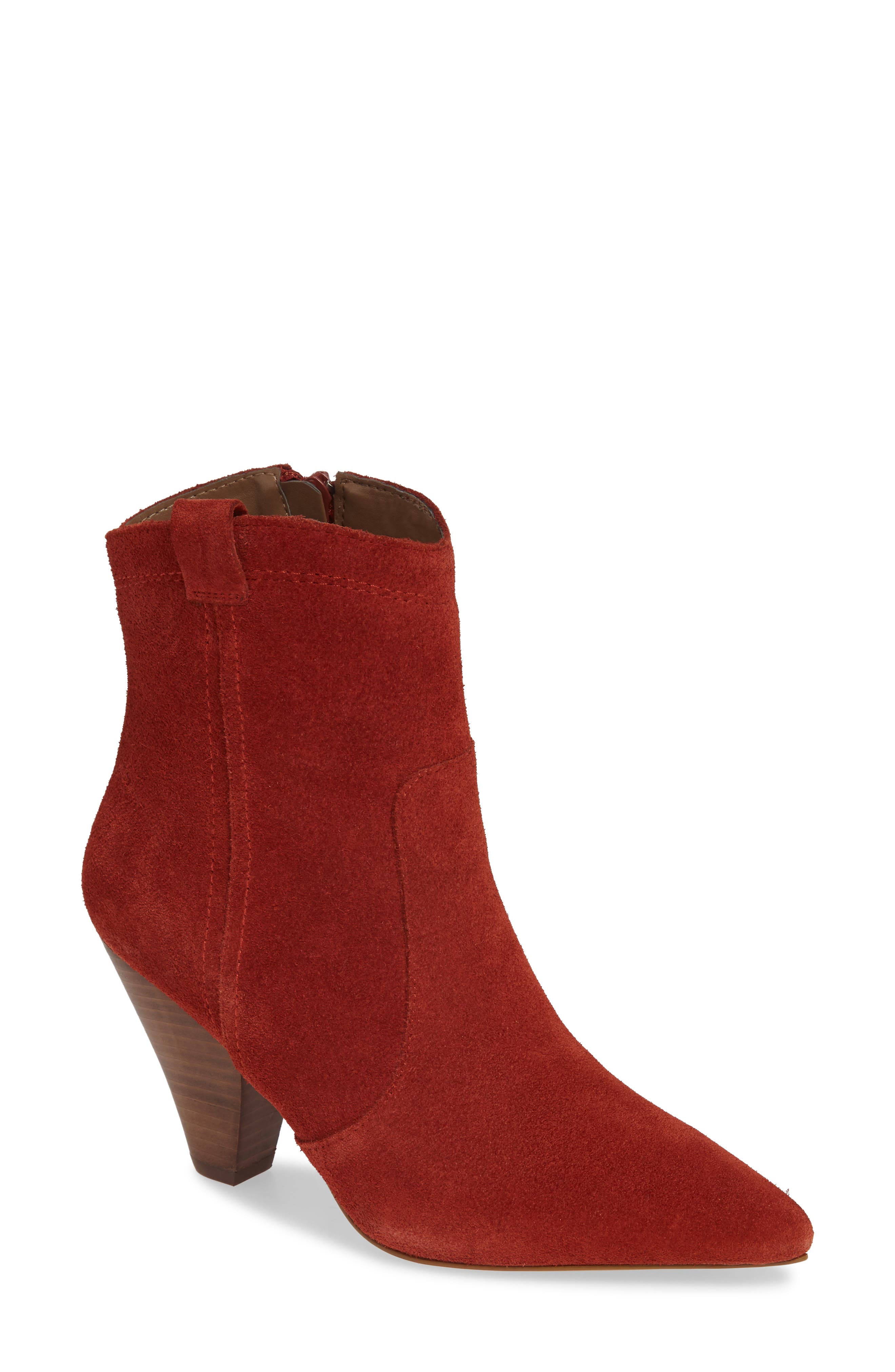 Kensie Kalila Pointy Toe Bootie, Red