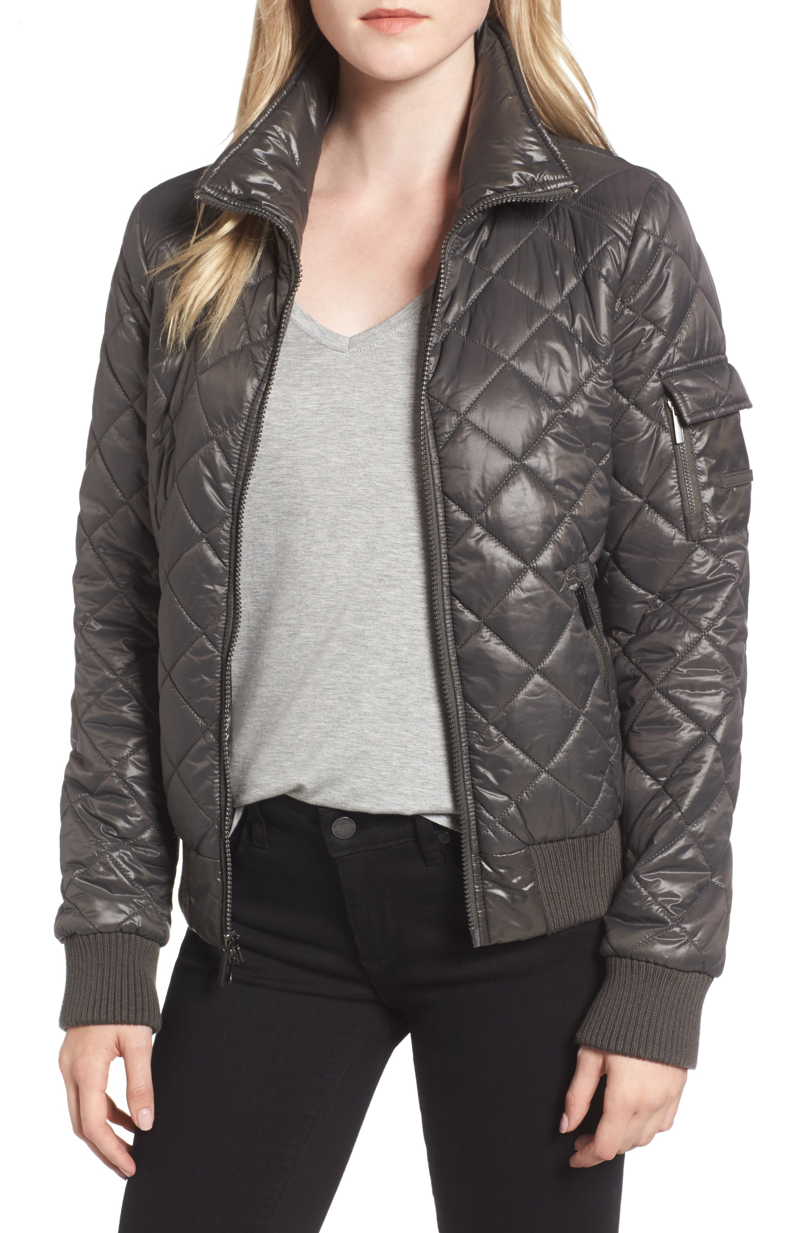 French Connection Quilted Bomber Jacket Nordstrom