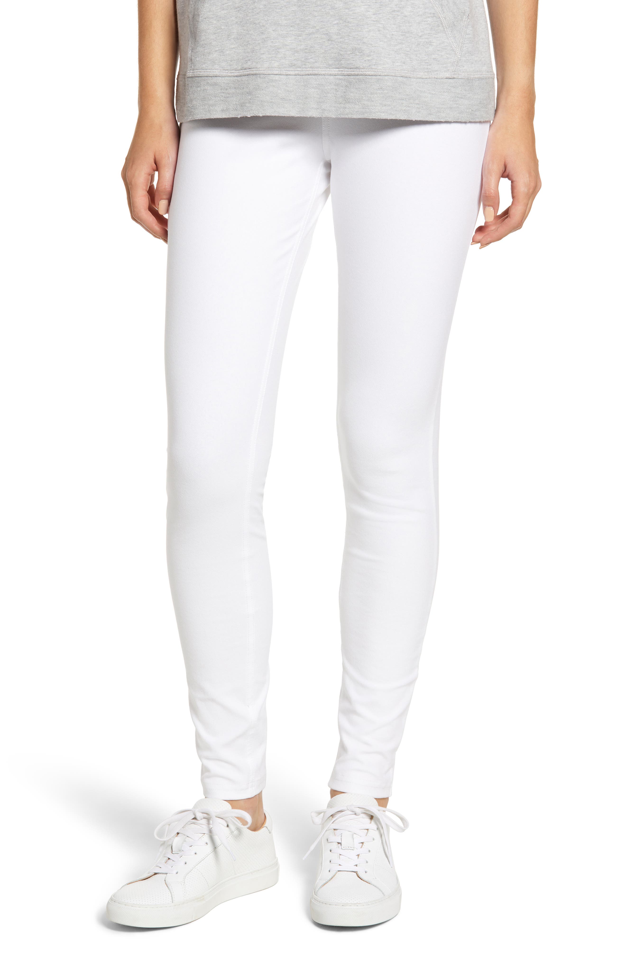 Hue Denim Leggings, White
