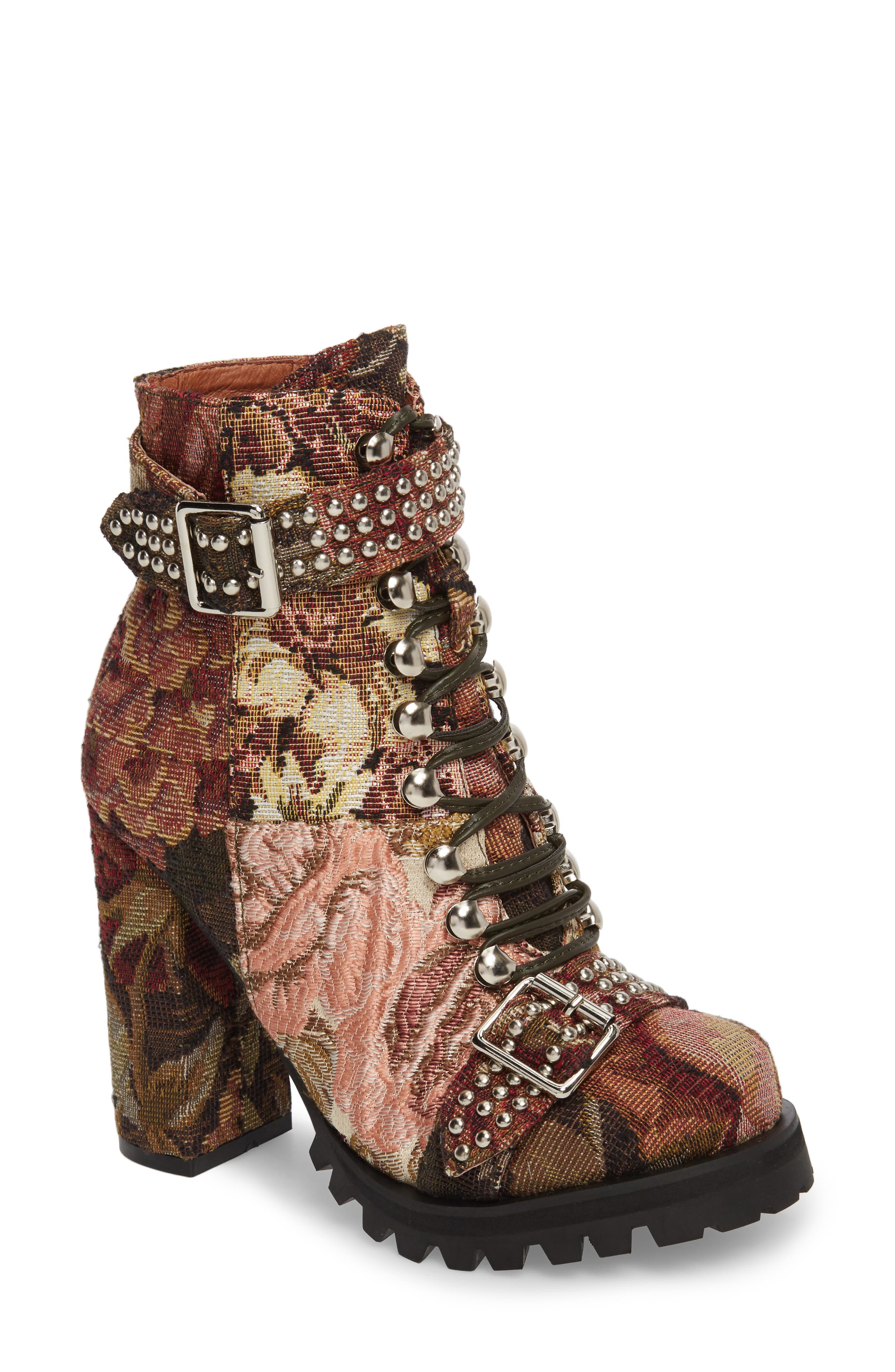 Jeffrey Campbell Lilith Block Heel Bootie, Brown