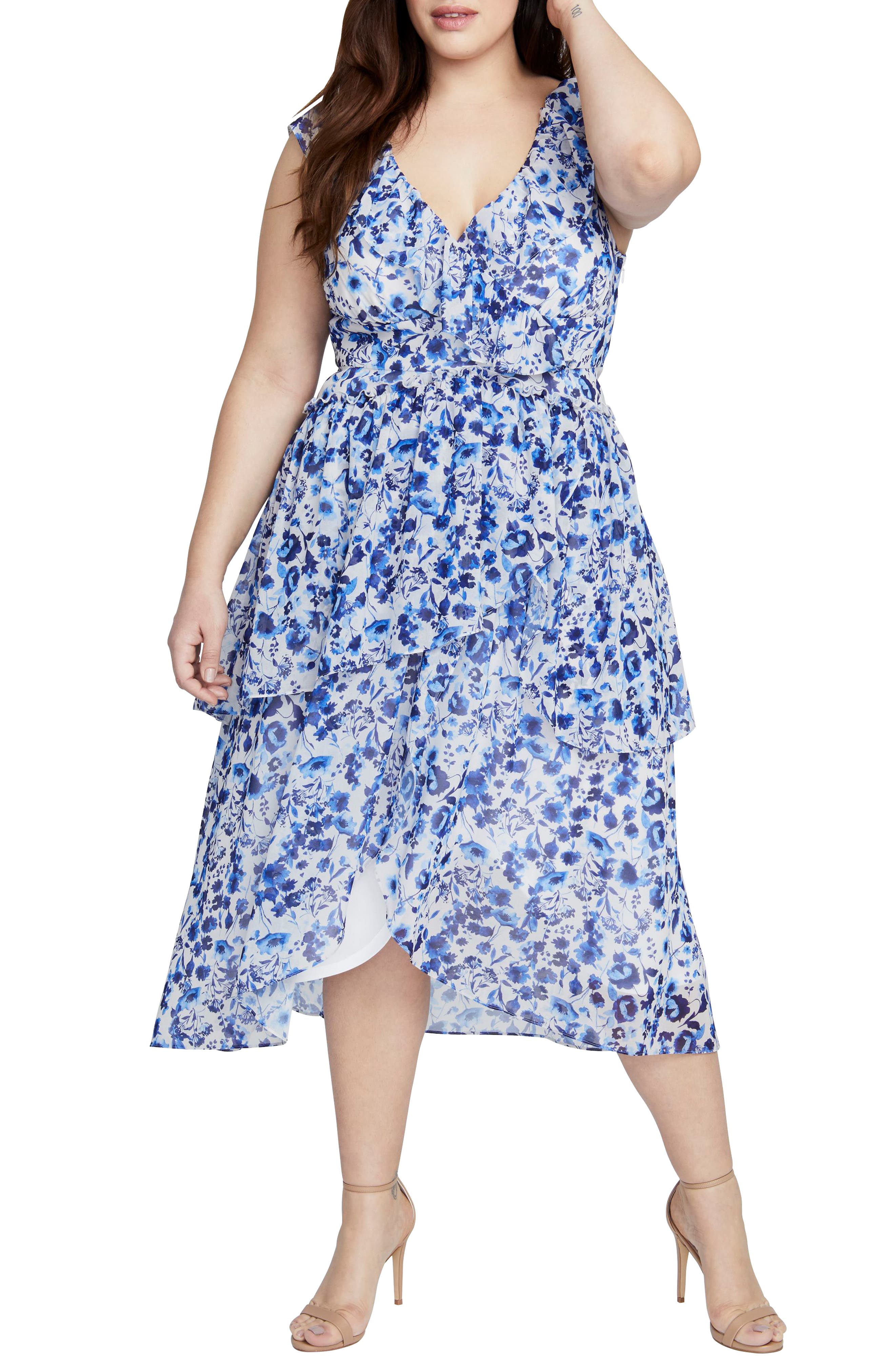 Plus Size Rachel Rachel Roy Sleeveless Midi Dress, Blue