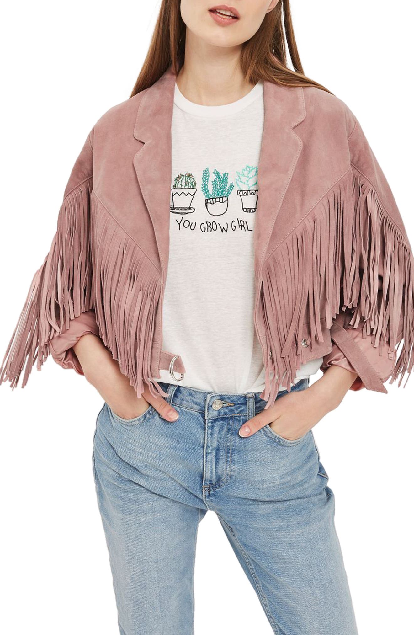 Maggie Suede Tassel Jacket Nordstrom