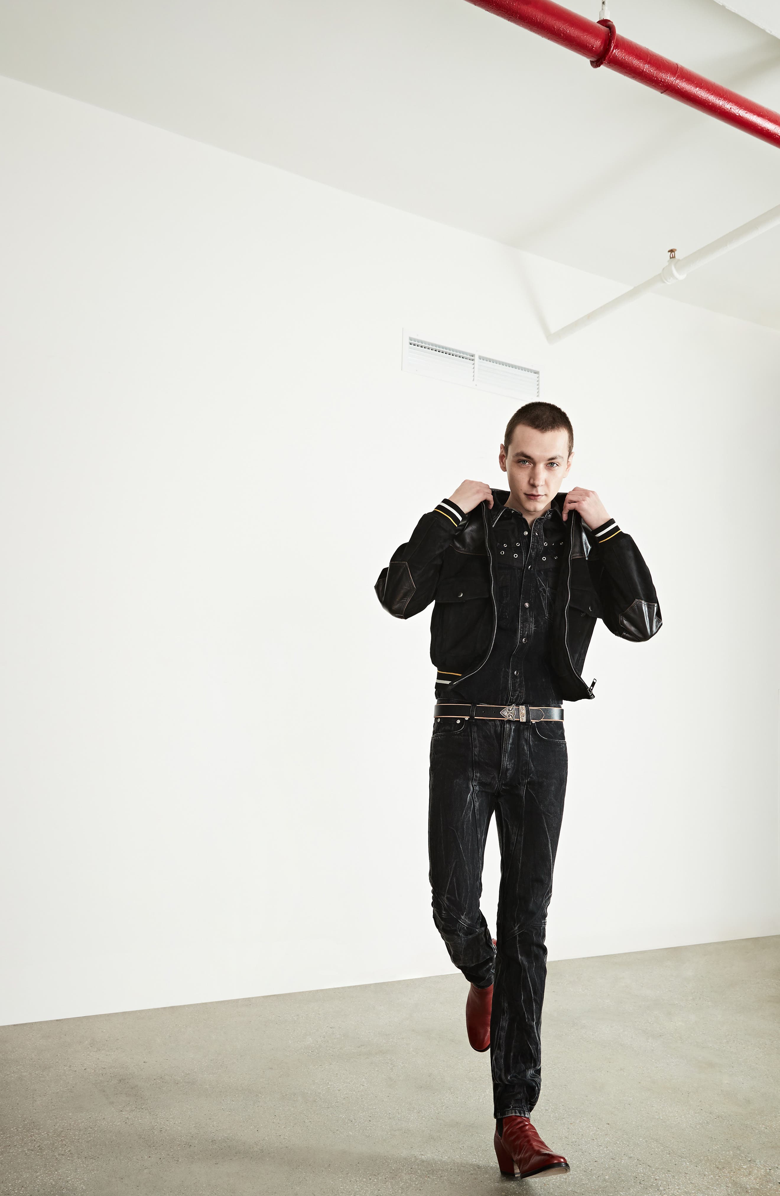 Givenchy Suede & Leather Bomber Jacket, Black
