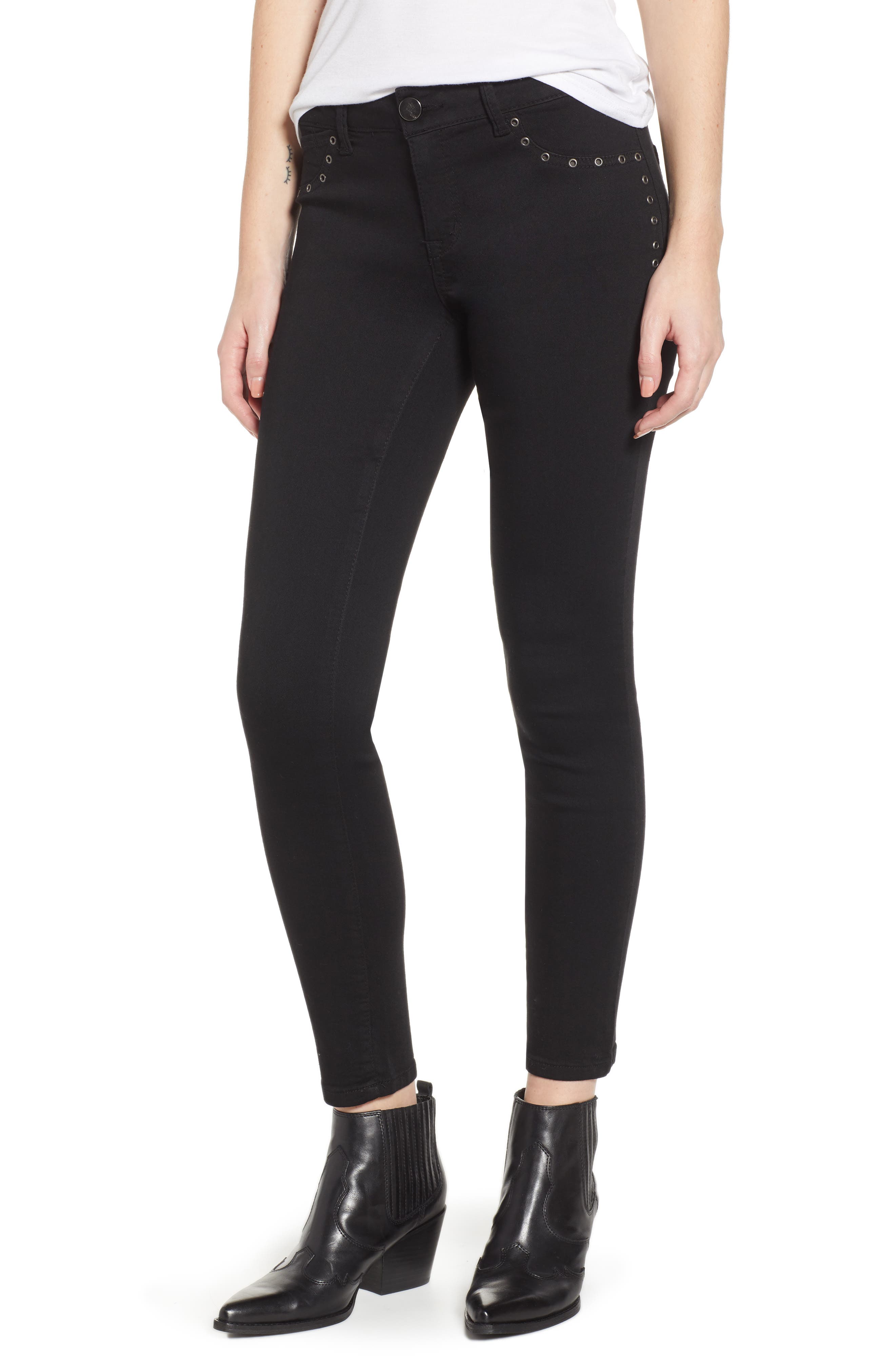 1822 Denim Grommet Detail Skinny Jeans Nordstrom