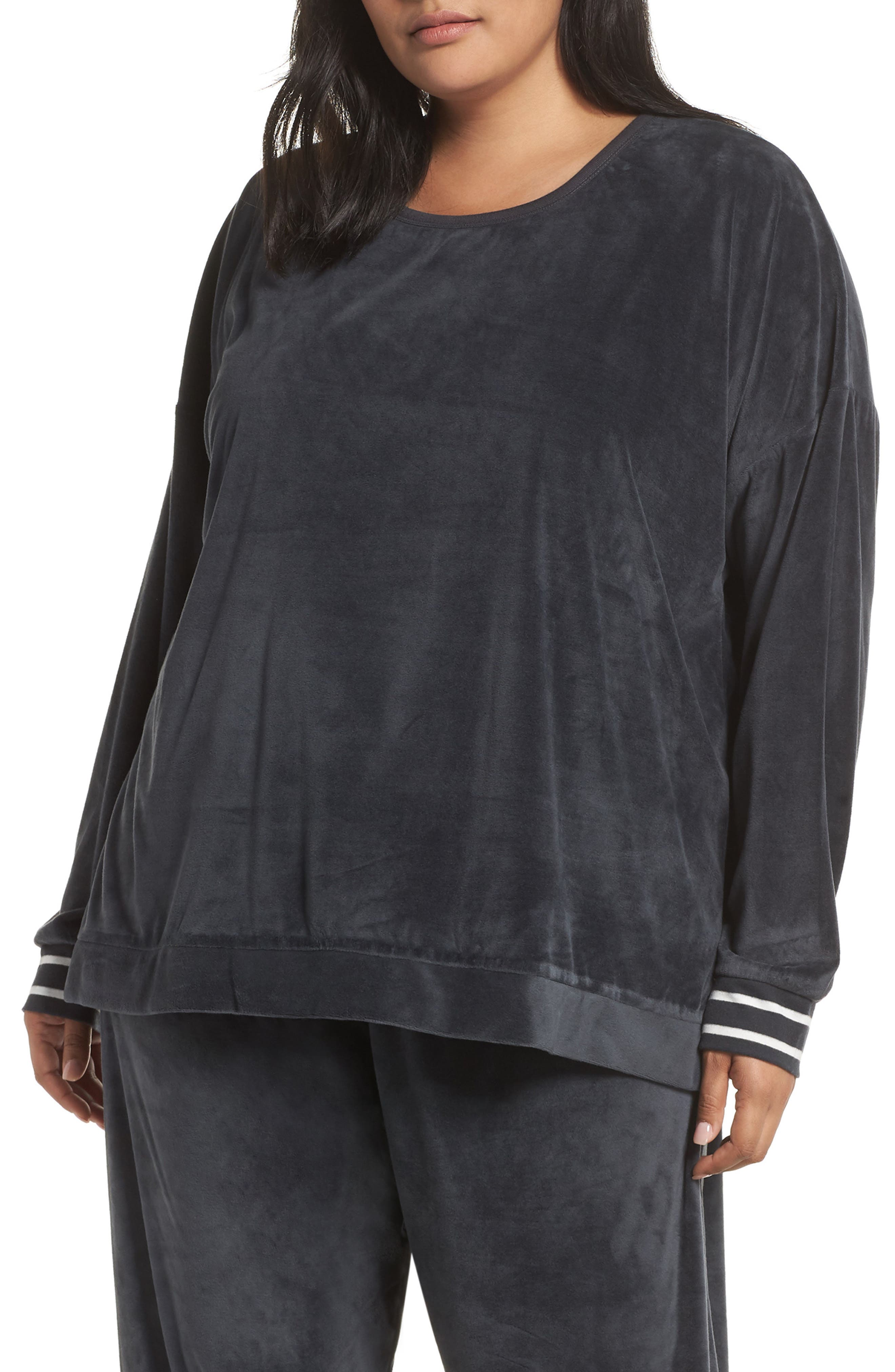 Plus Size Pj Salvage Velour Pajama Top