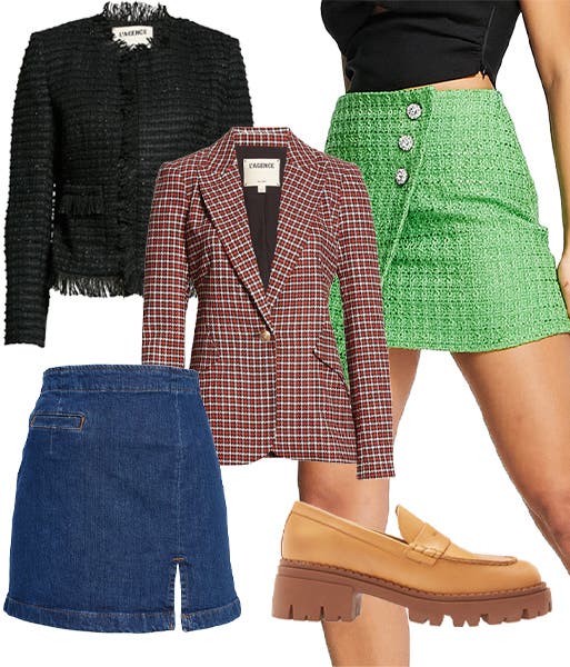 Preppy clothing and shoes.
