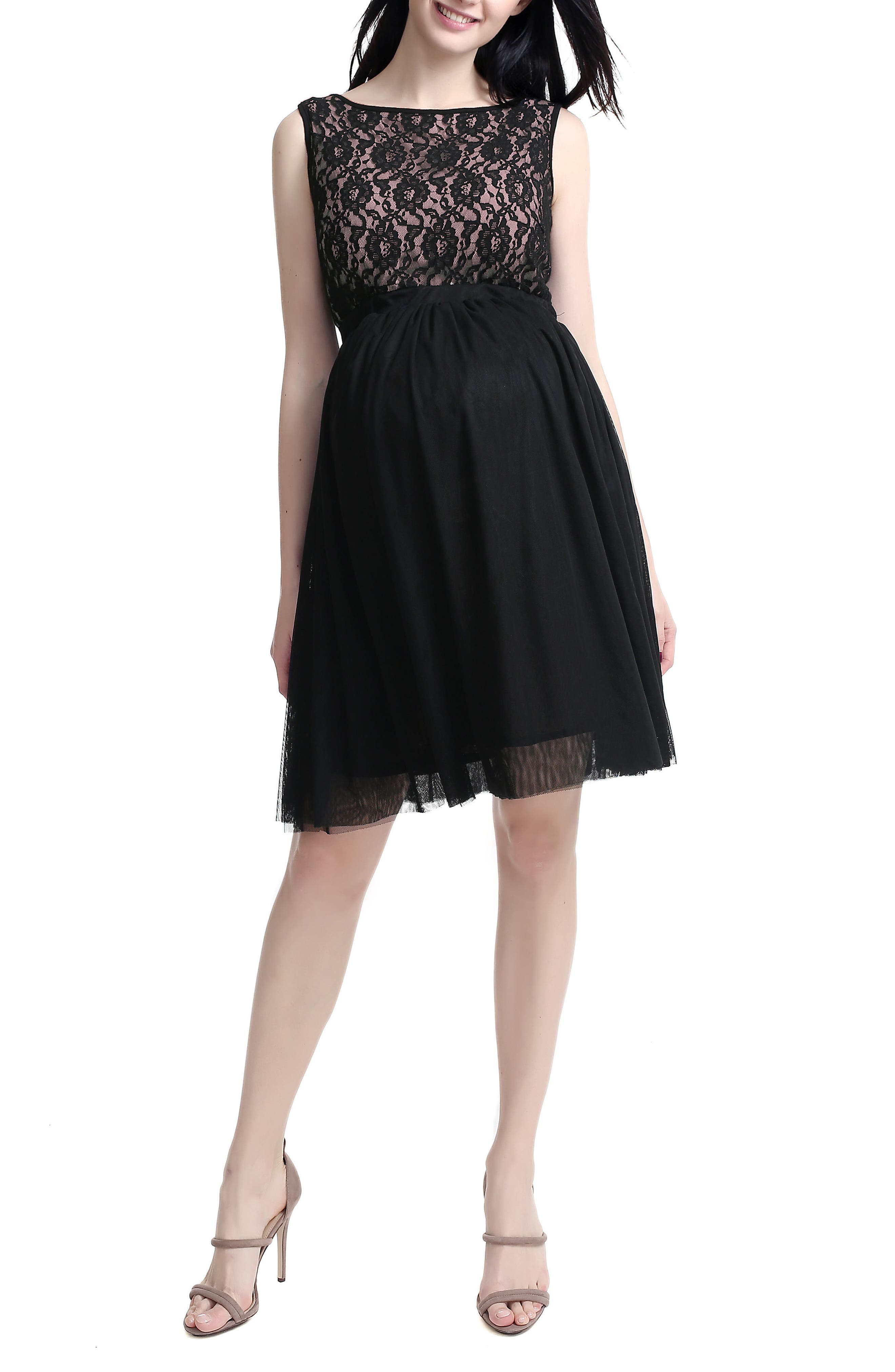Kimi And Kai Camilla Lace & Tulle Maternity Dress