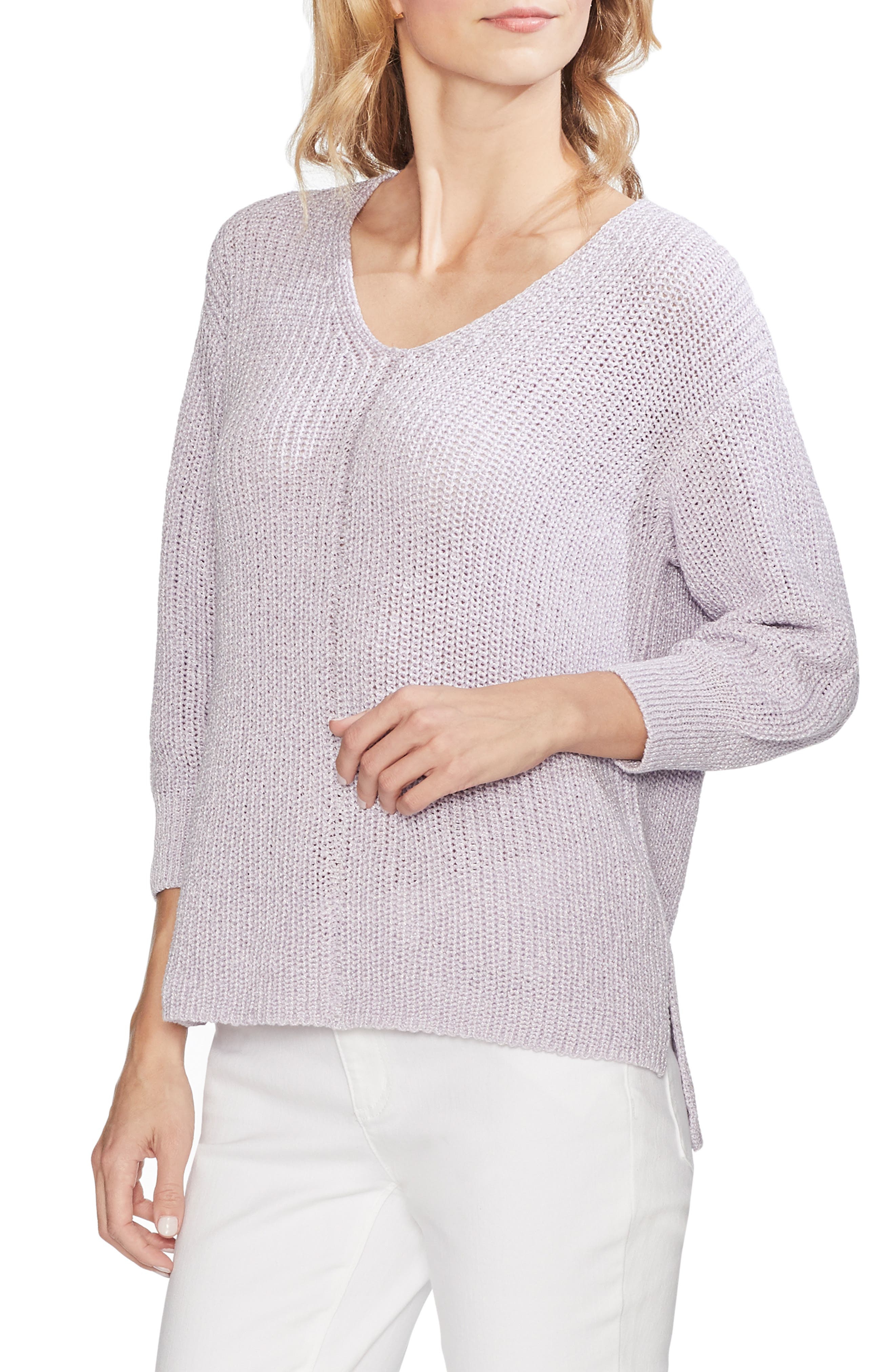 Vince Camuto Sweaters V-NECK MARLED SWEATER