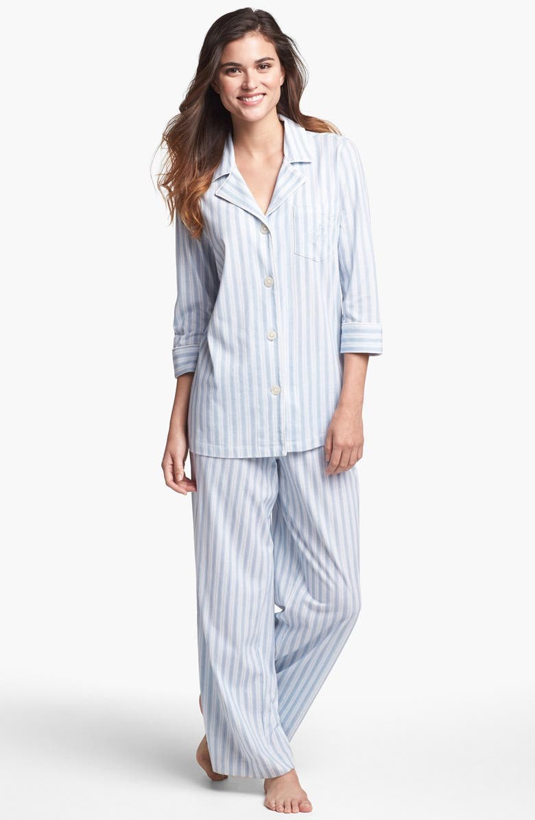 Lauren Ralph Lauren Stripe Knit Pajamas | Nordstrom