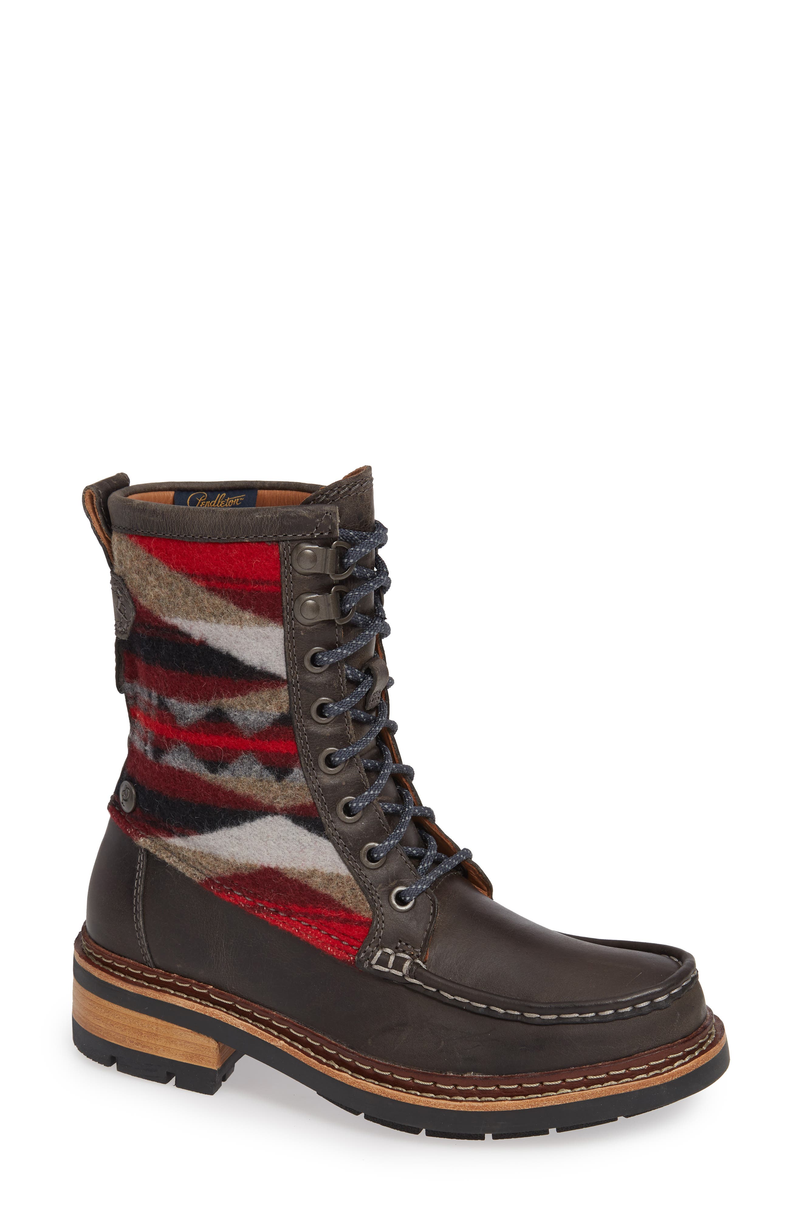 Clarks Ottawa Peak Pendleton Wool Panel Bootie, Grey