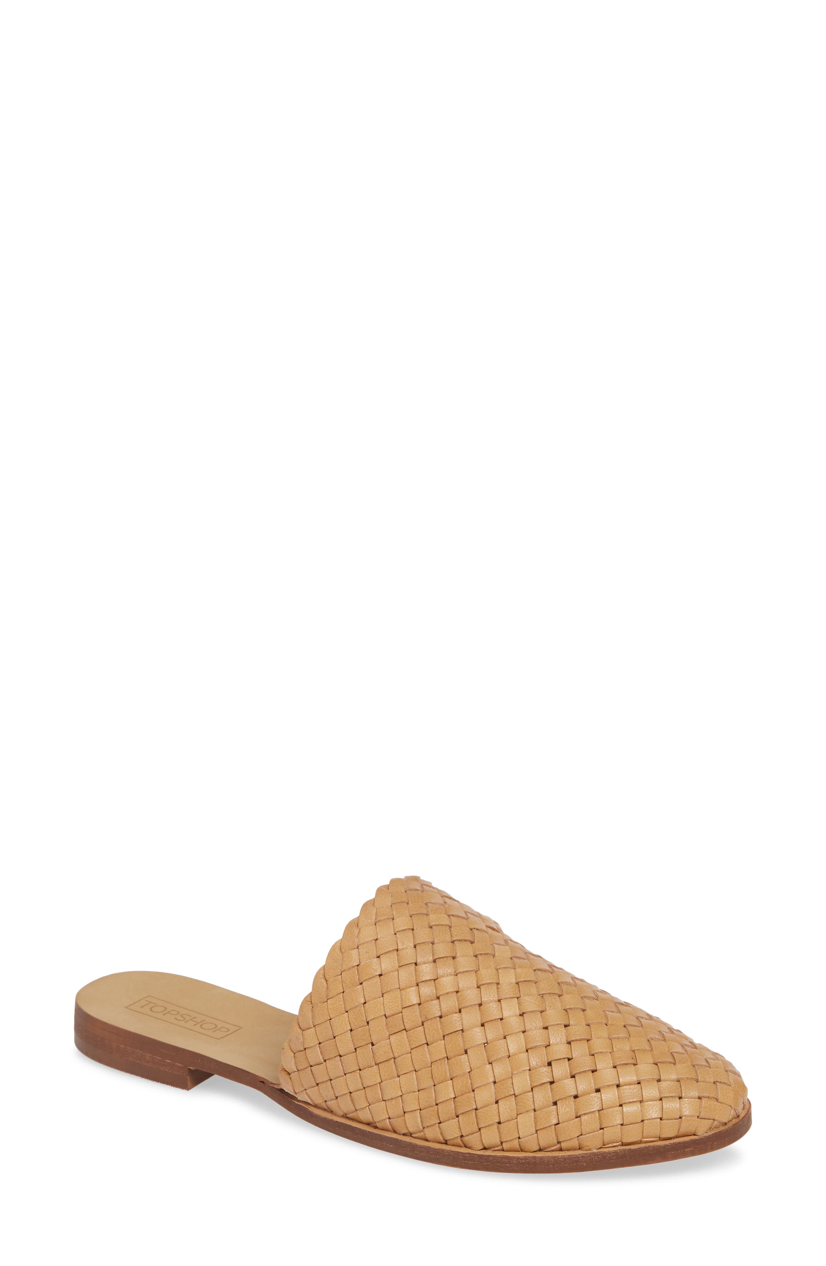 Topshop Kane Woven Mule- Beige
