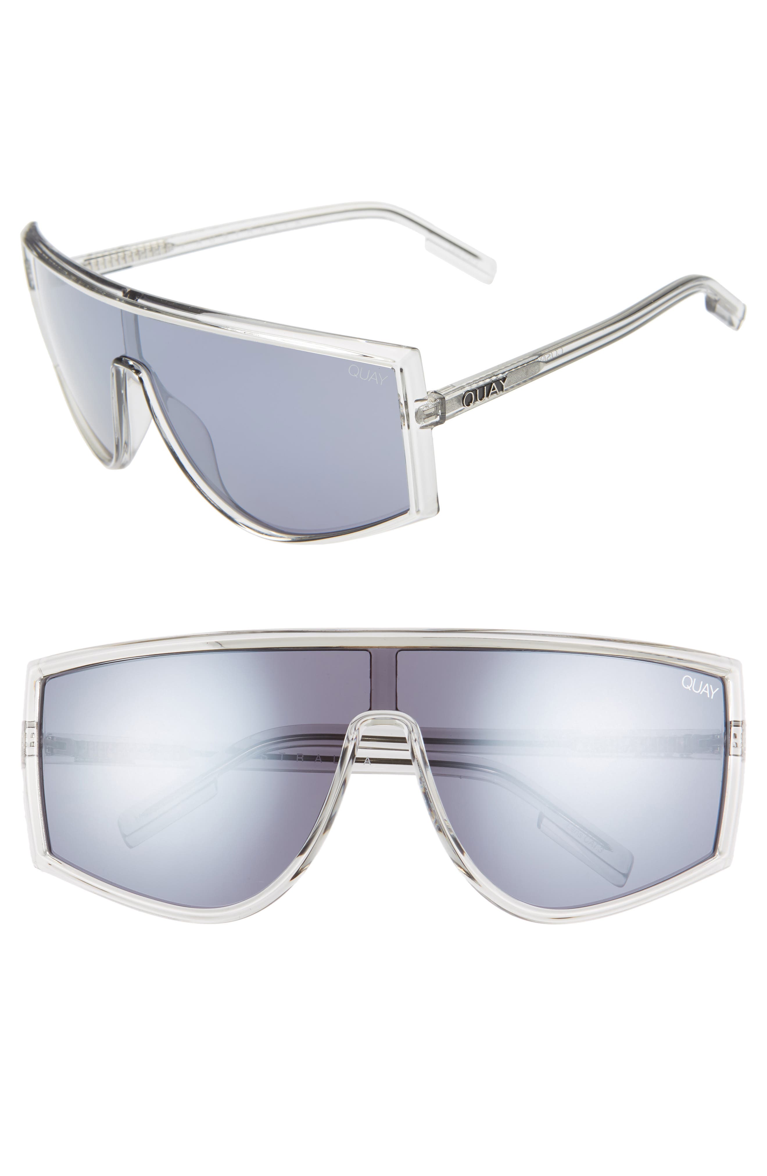 Quay Sunglasses COSMIC 140MM SHIELD SUNGLASSES - GREY/ SMOKE
