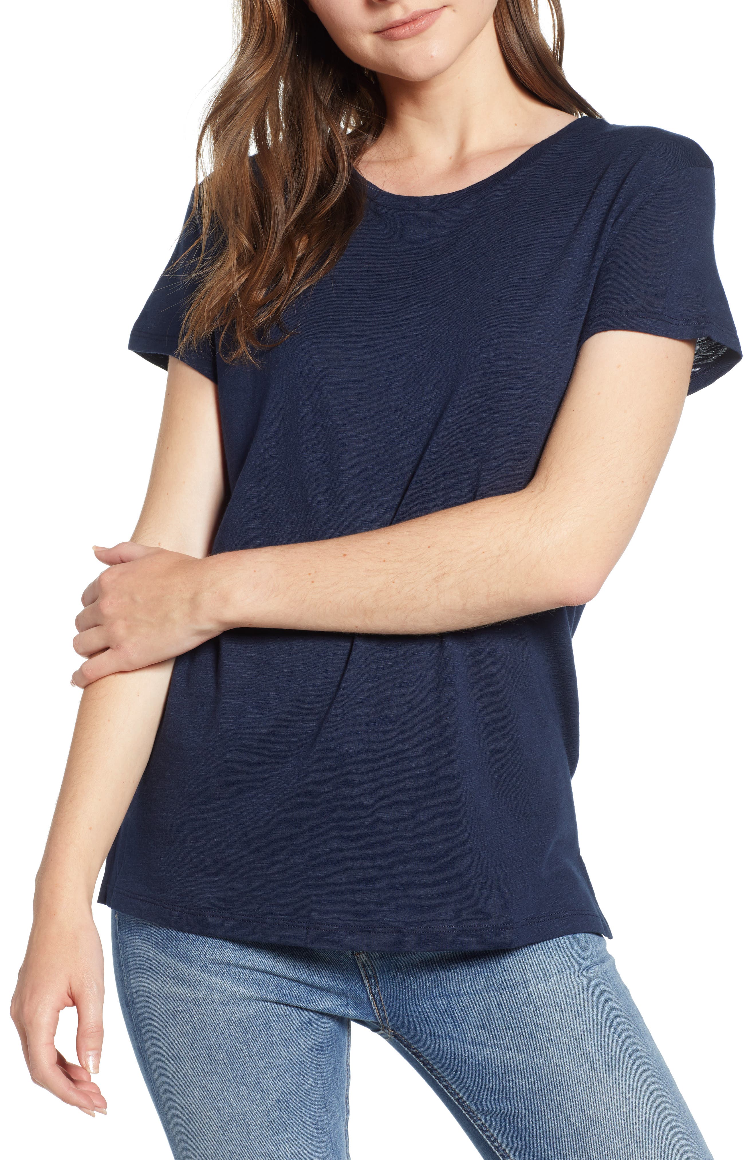 Amour Vert Leif Slub Tee, Blue