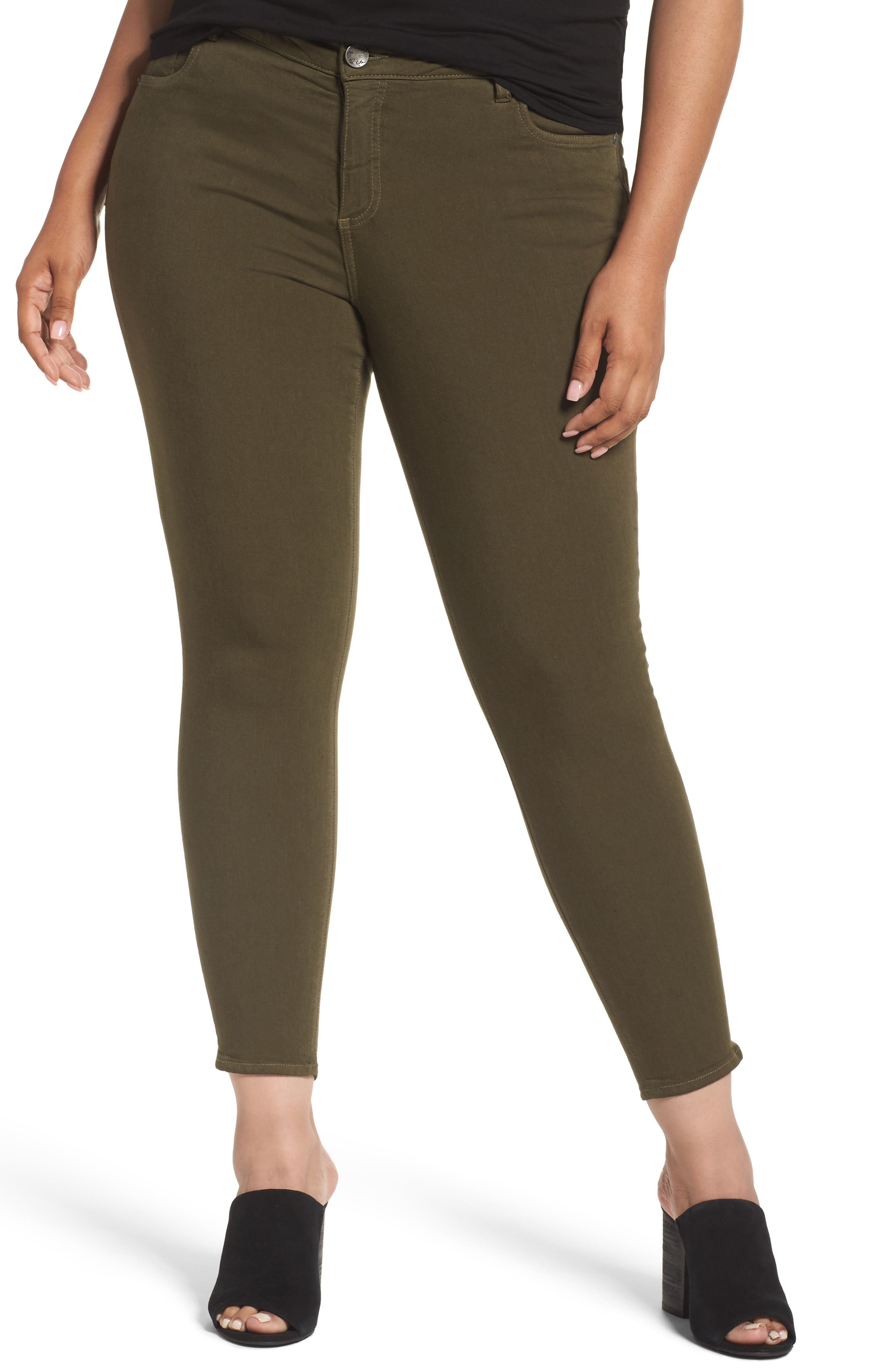 Plus Size Kut From The Kloth Donna Colored Stretch Skinny Jeans, Green
