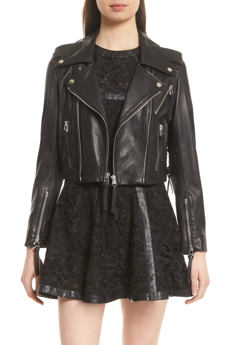 The Kooples Lace Up Lambskin Leather Jacket Nordstrom Lace Up Lambskin Leather Jacket