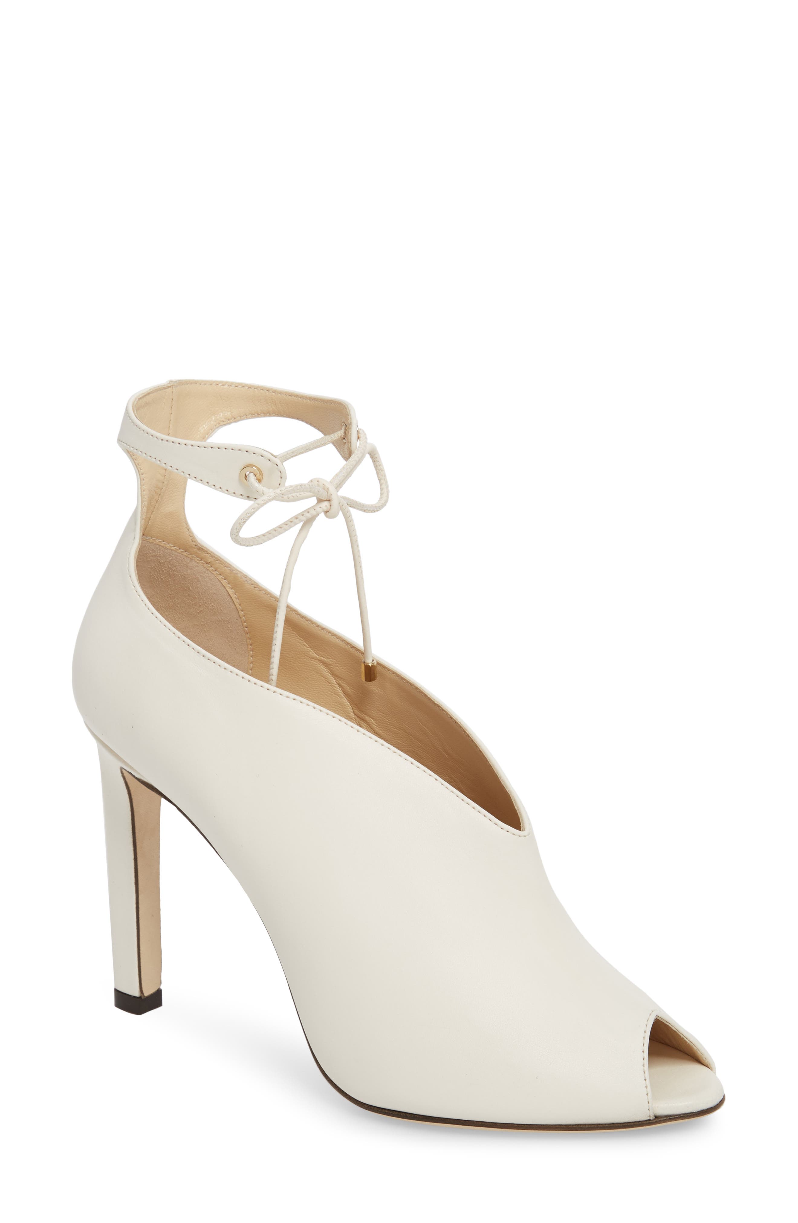 Jimmy Choo Sayra Ankle Tie Bootie, White