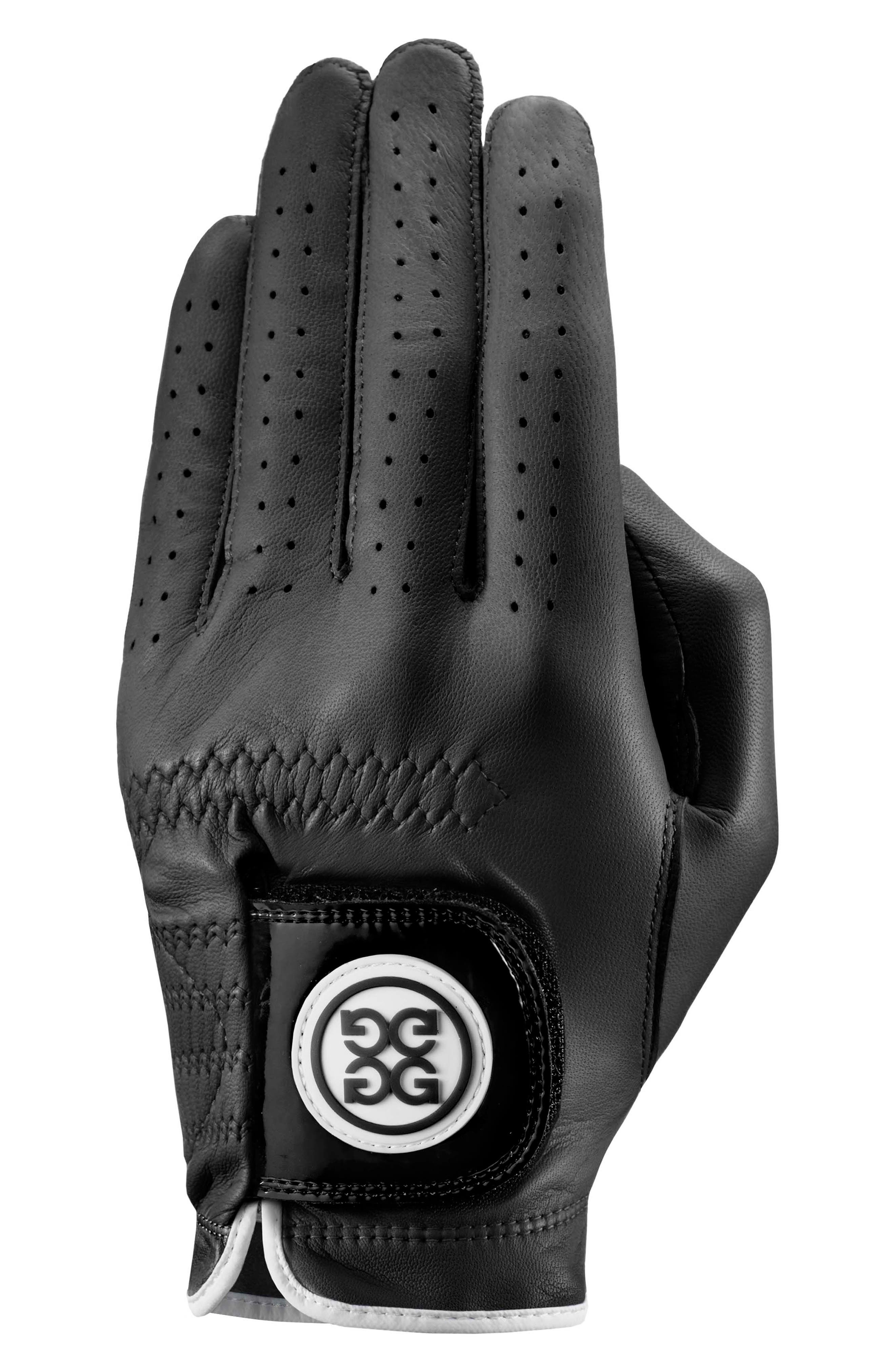 G/fore The Collection Leather Golf Glove, Black
