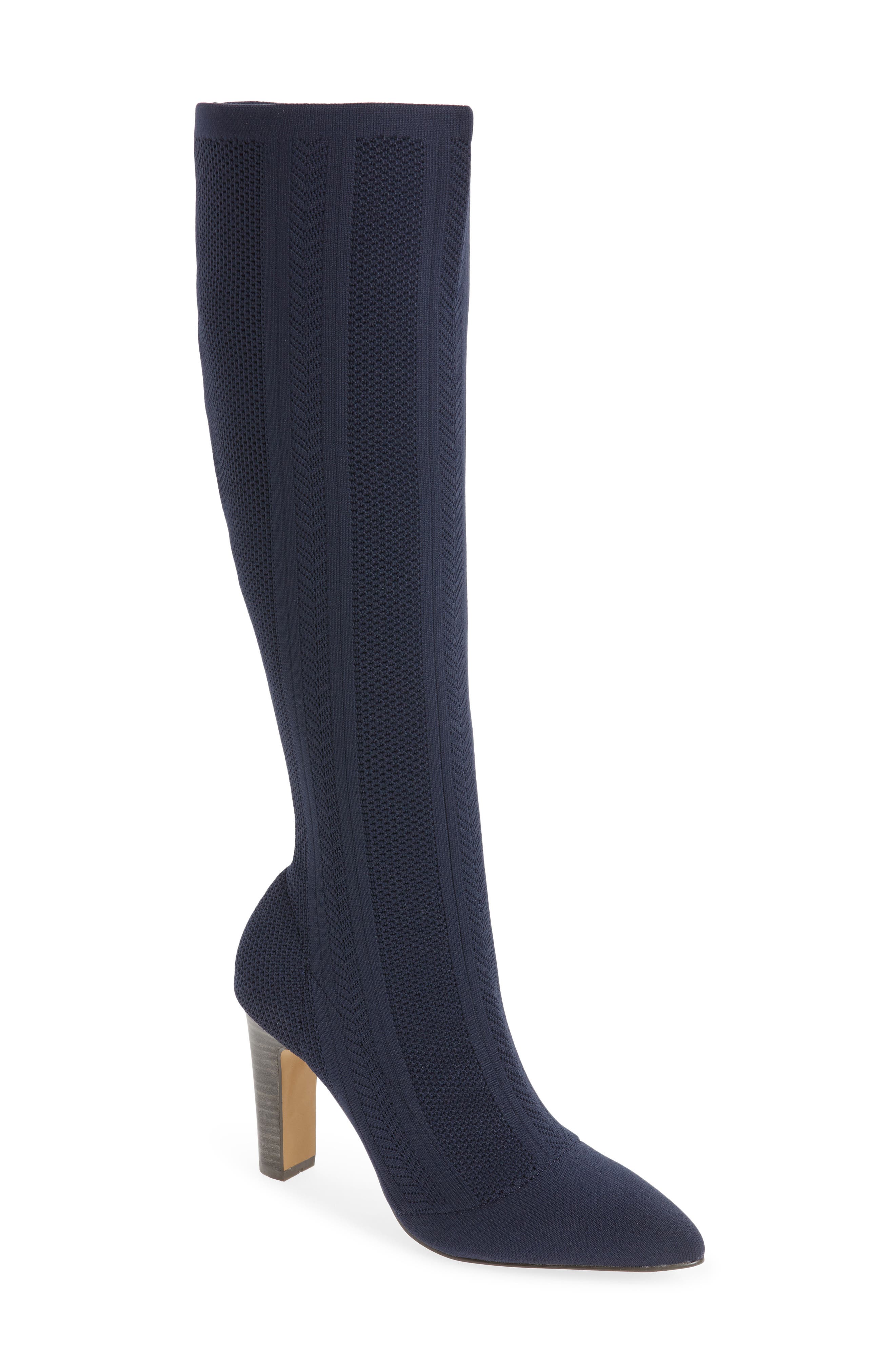 Charles By Charles David Davis Knit Boot- Blue