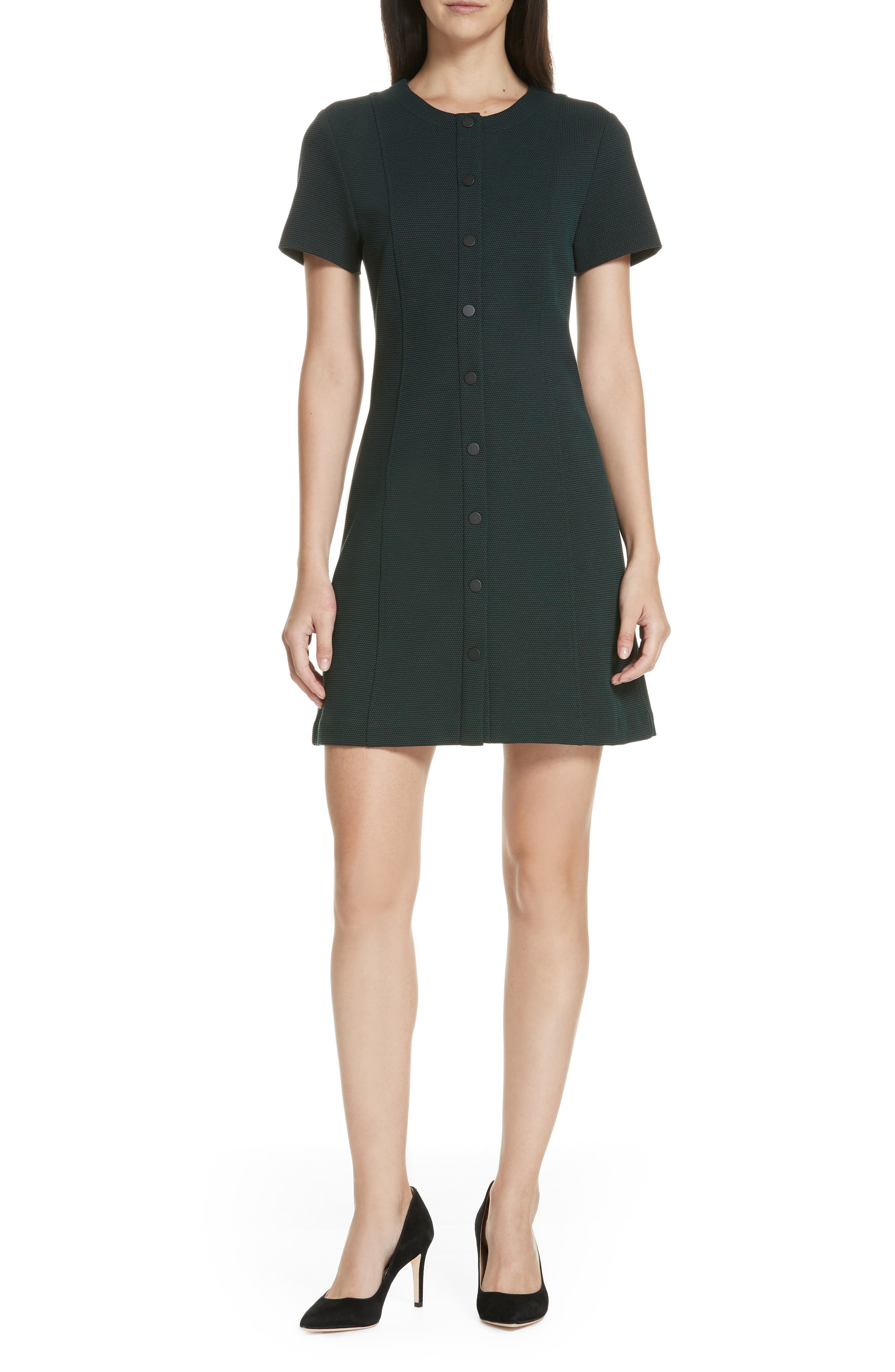 Theory Easy Snap Textured Dress