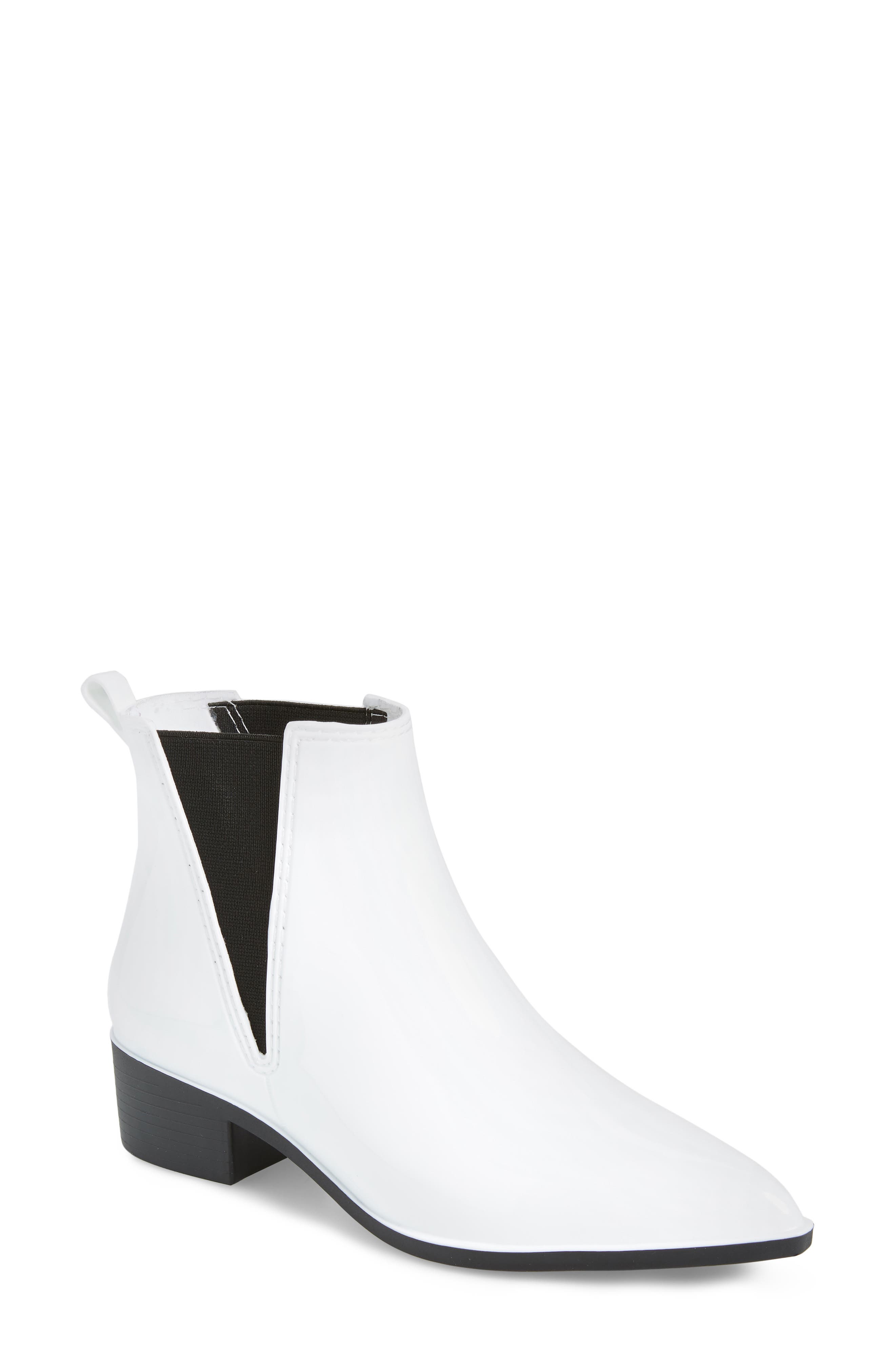 Jeffrey Campbell Mist Chelsea Waterproof Rain Boot, White