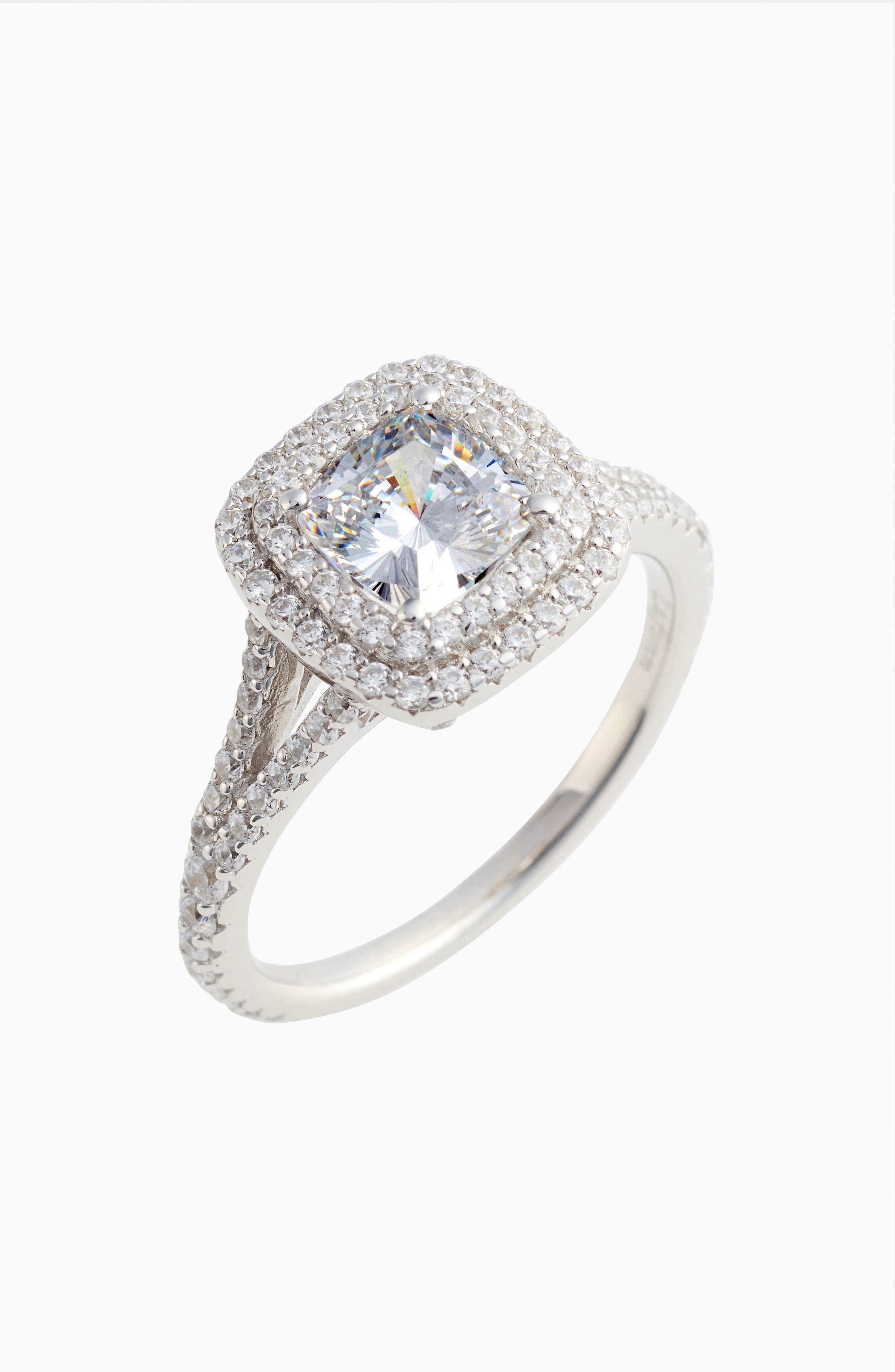 Lafonn Double Halo Simulated Diamond Ring Nordstrom