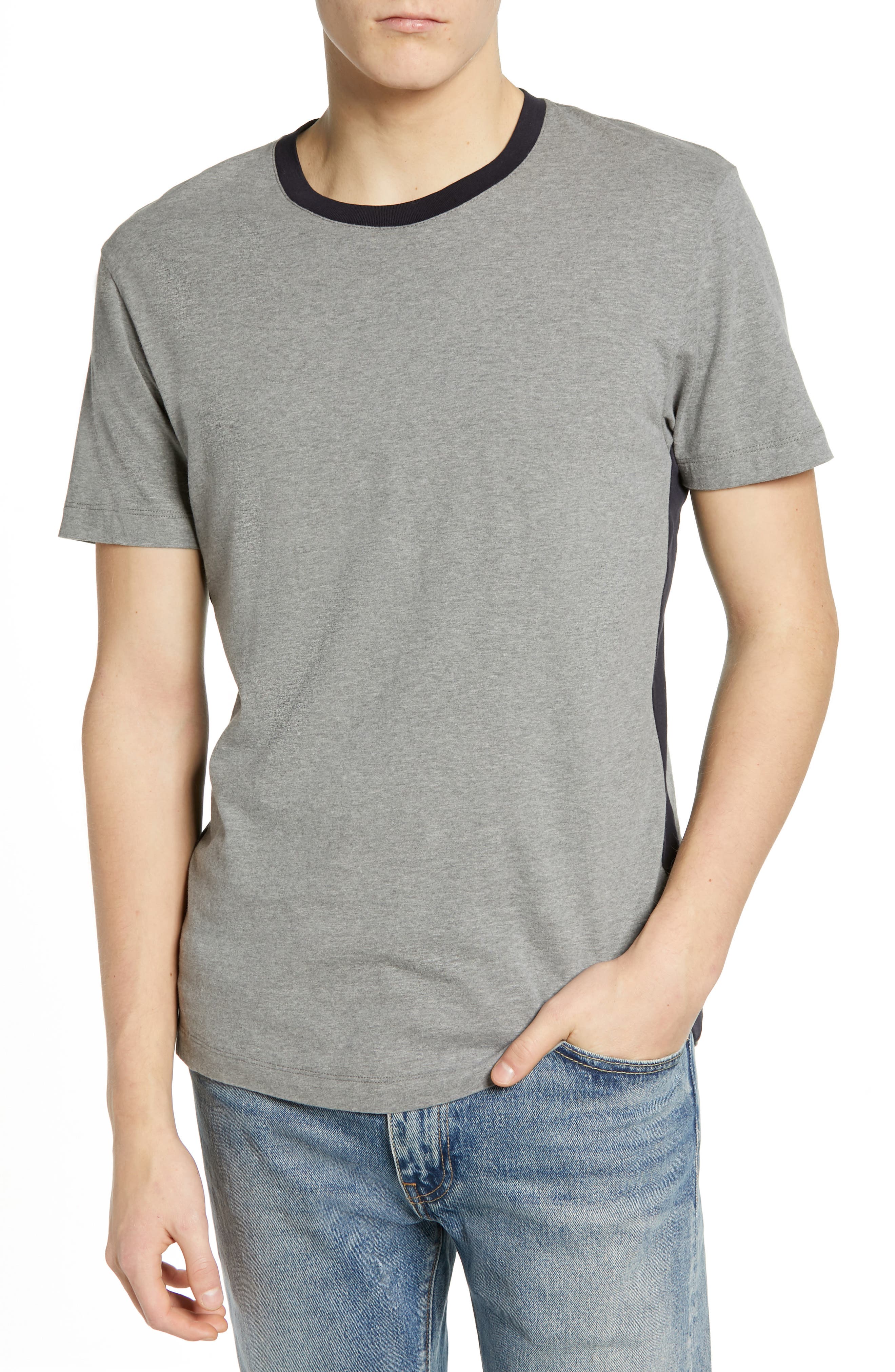 French Connection Block Side Panel T-Shirt, Blue