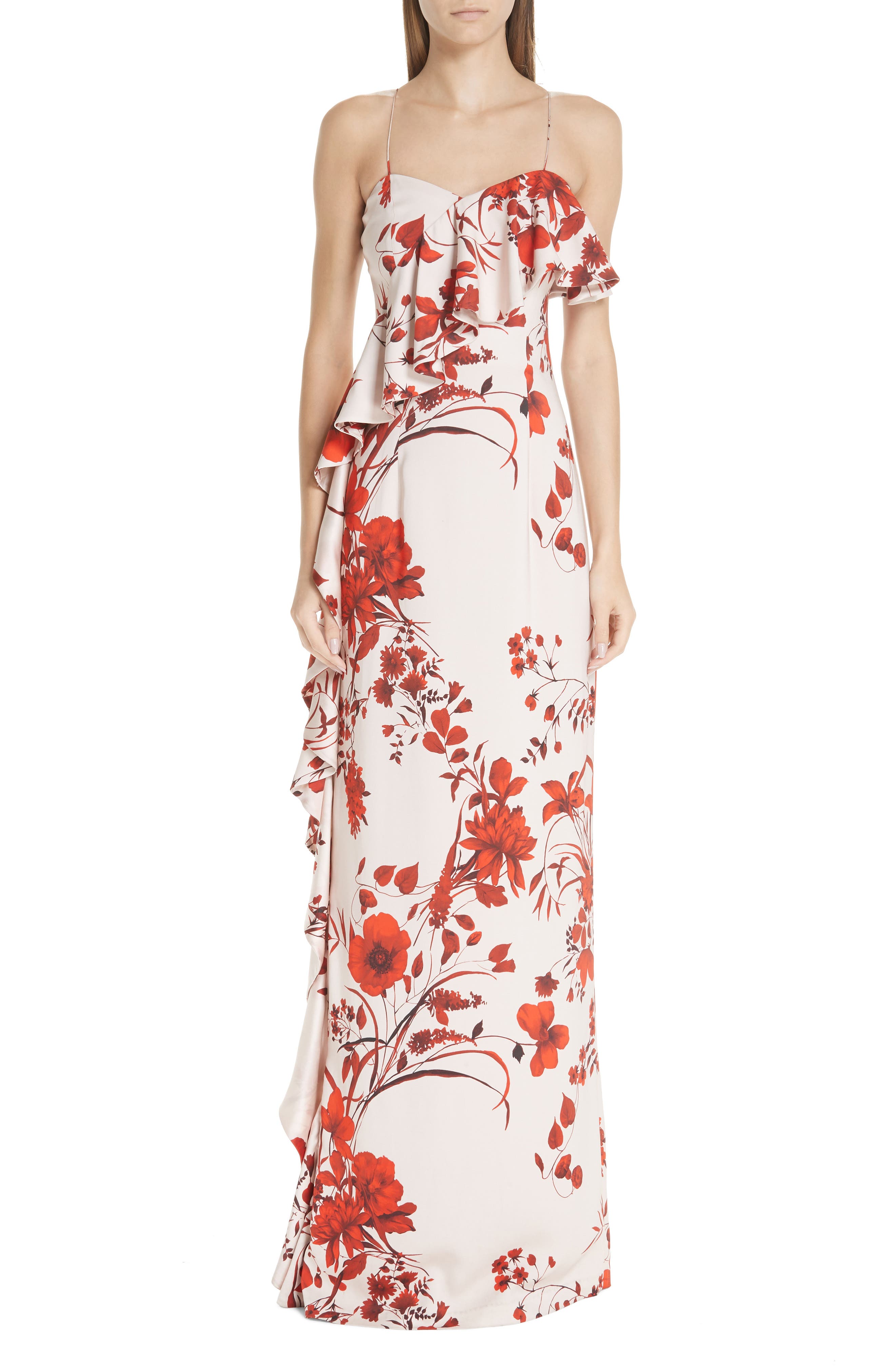 Sachin & Babi Putri Floral Print Gown, Pink