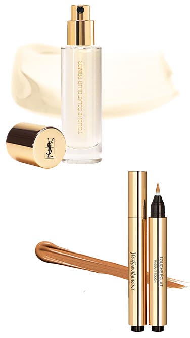 Yves Saint Laurent Touche Éclat Blur Face Primer and Touche Éclat All-Over Brightening Concealer Pen.