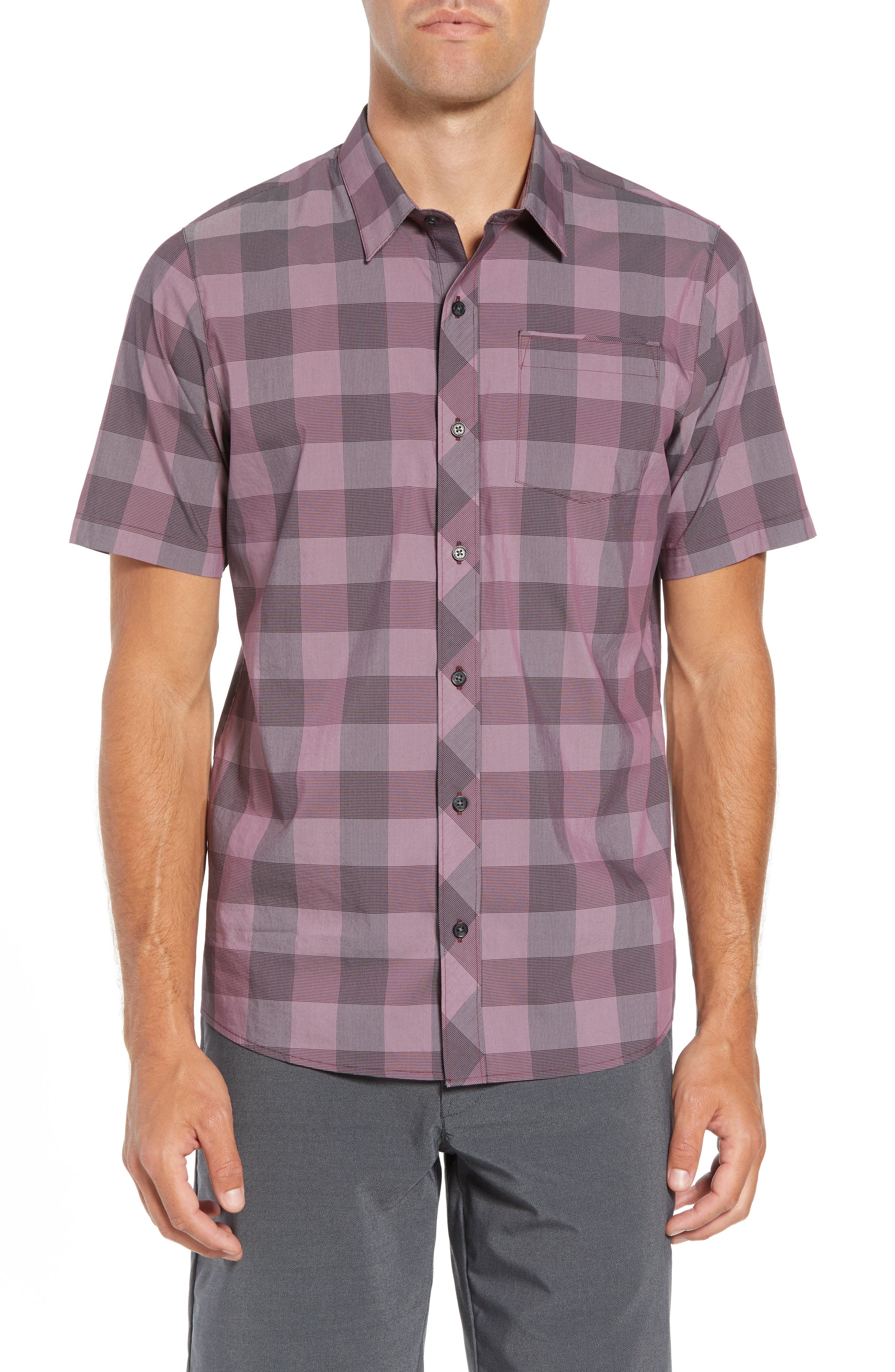 Travis Mathew Buffalo Regular Fit Sport Shirt, Red