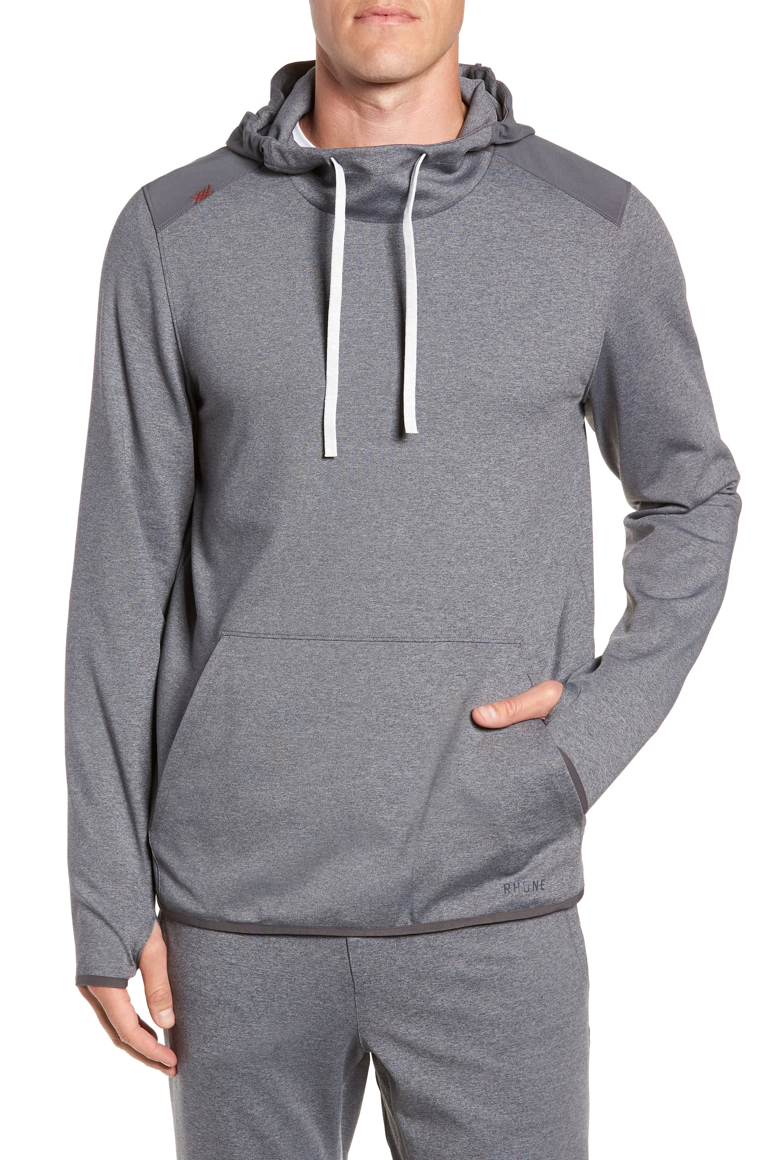 Rhone Nylon Tactel Hoodie, Grey