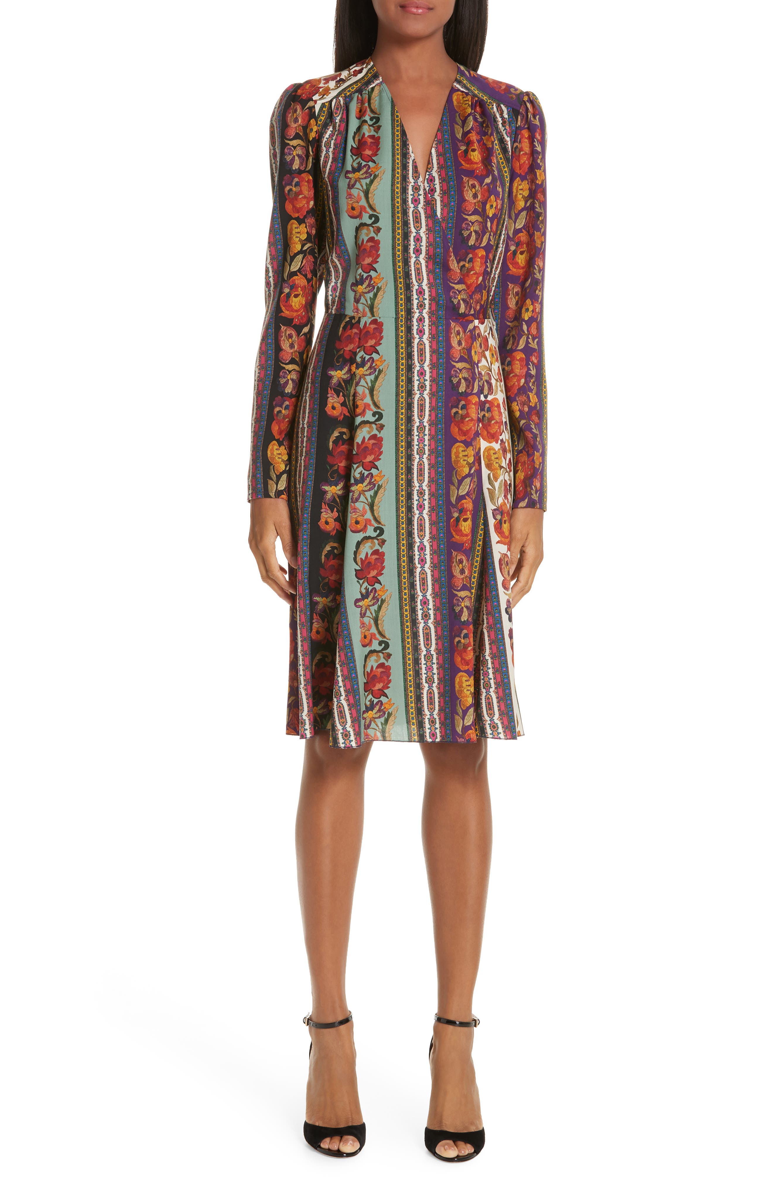 Etro Rocking Bloom Print Wool Dress