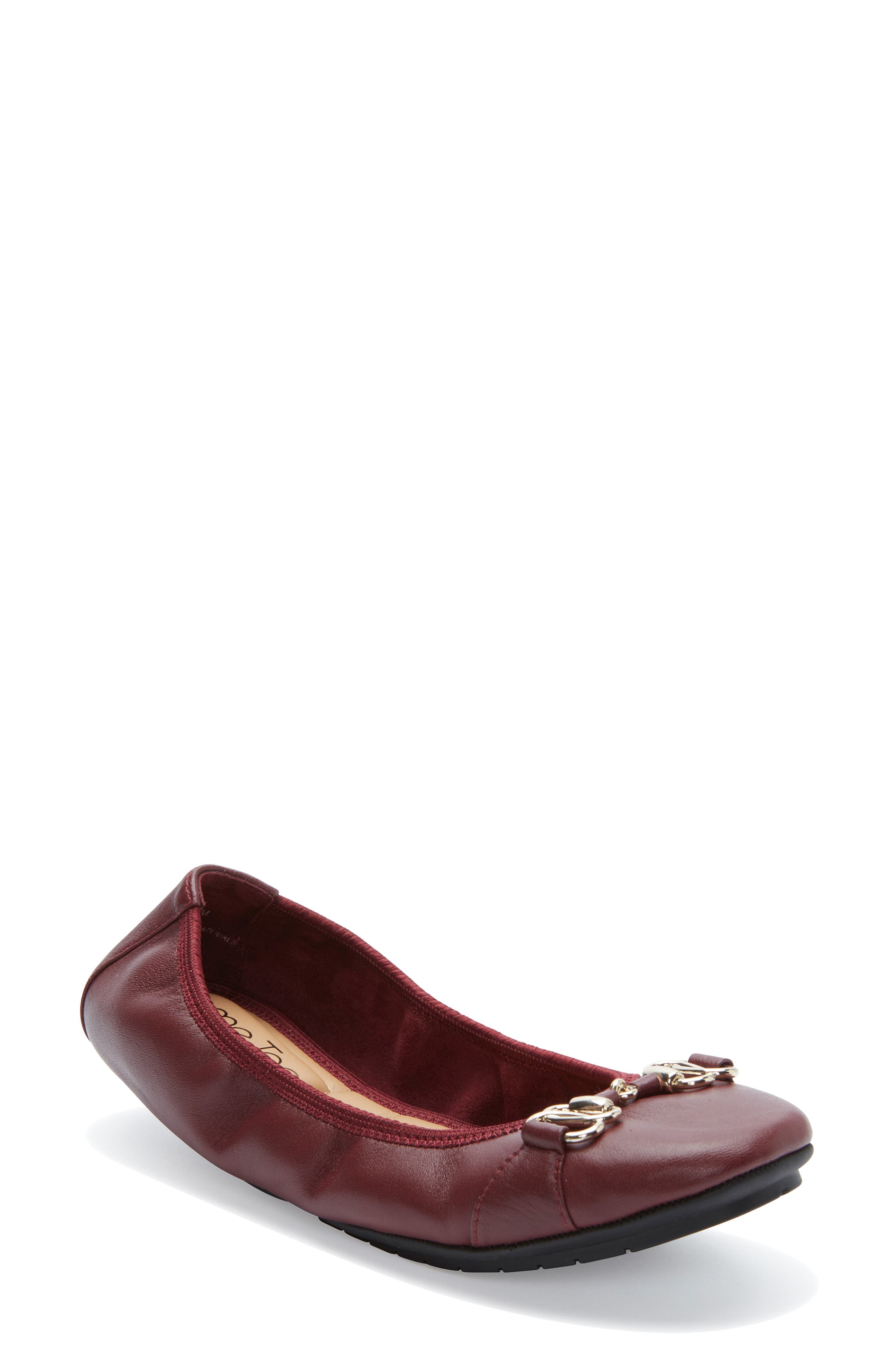 Me Too Olympia Skimmer Flat- Burgundy