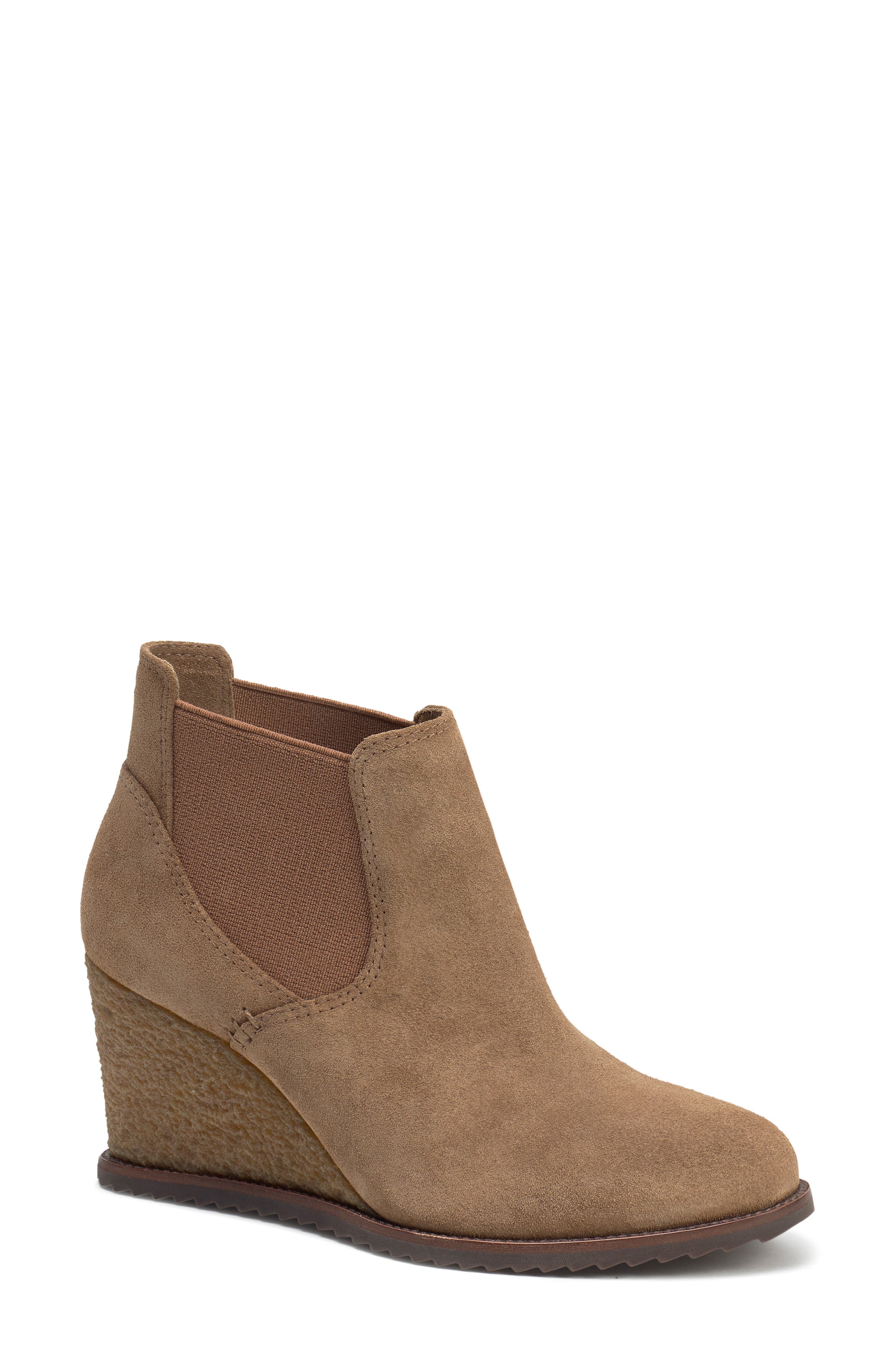 Trask Tatum Wedge Bootie- Beige