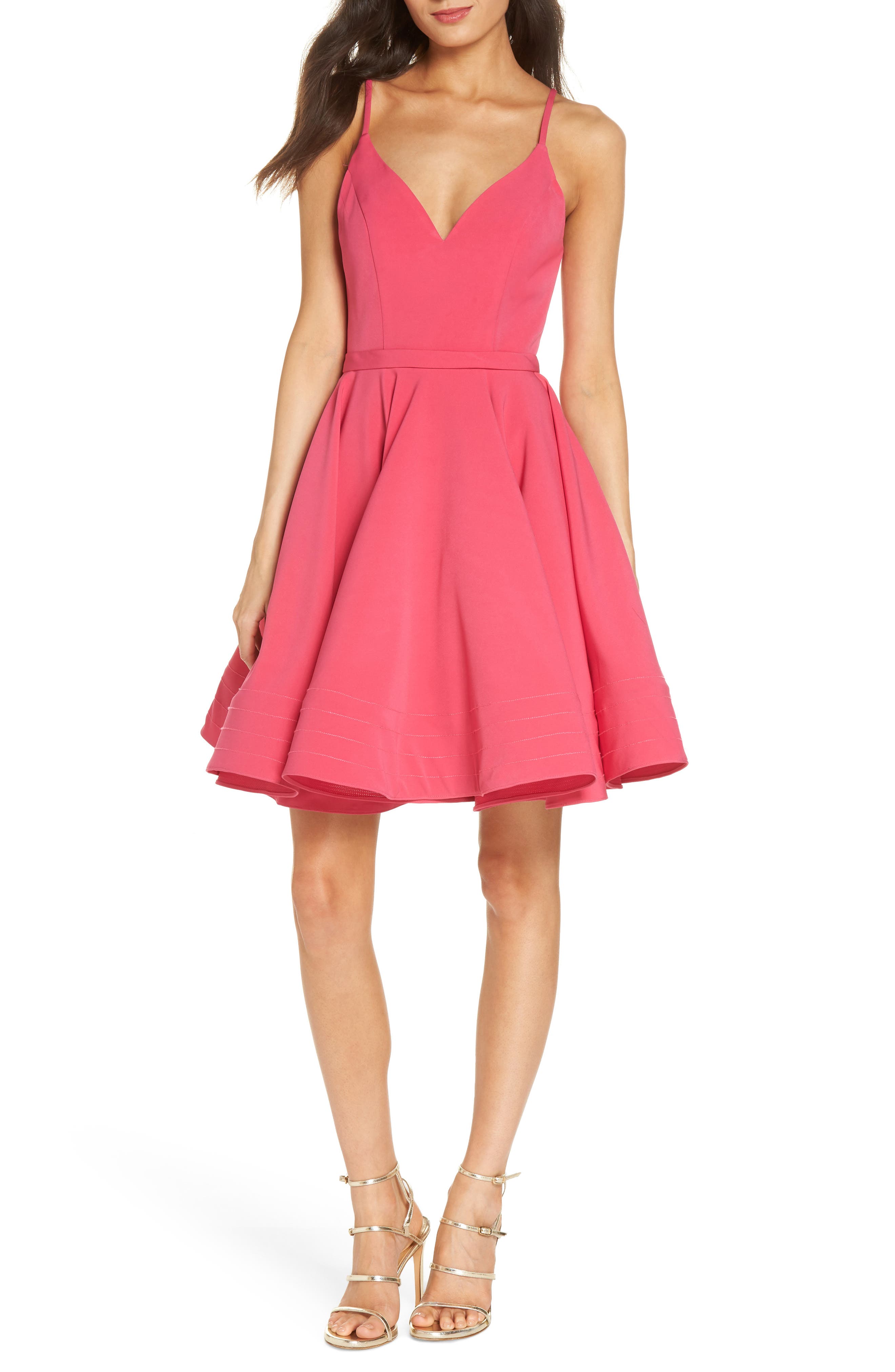 MAC Duggal Fit & Flare Party Dress, Pink