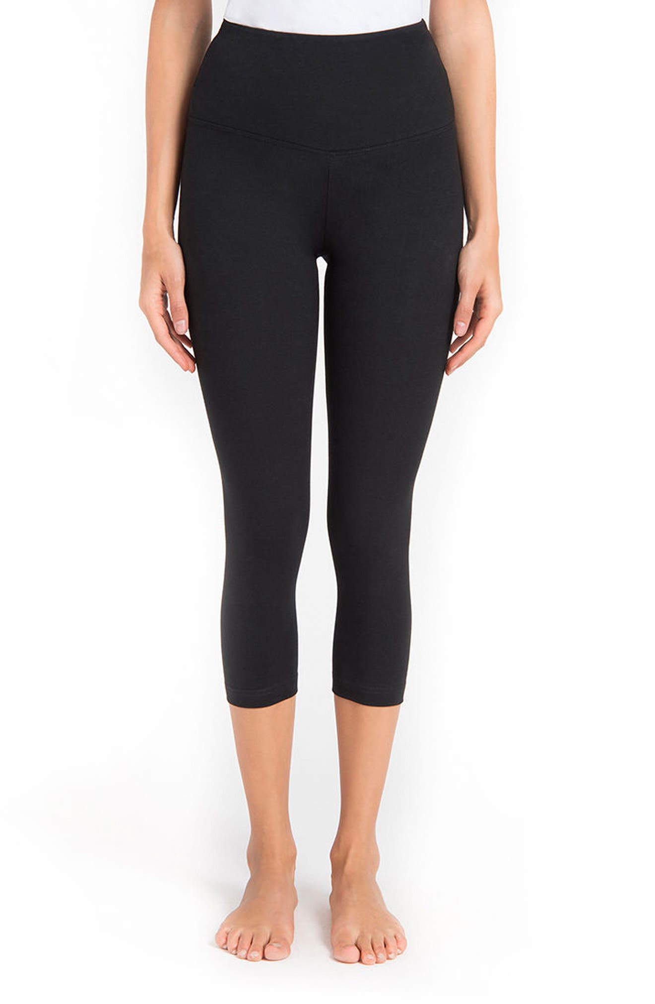 Lysse Control Top High Waist Capris, Black