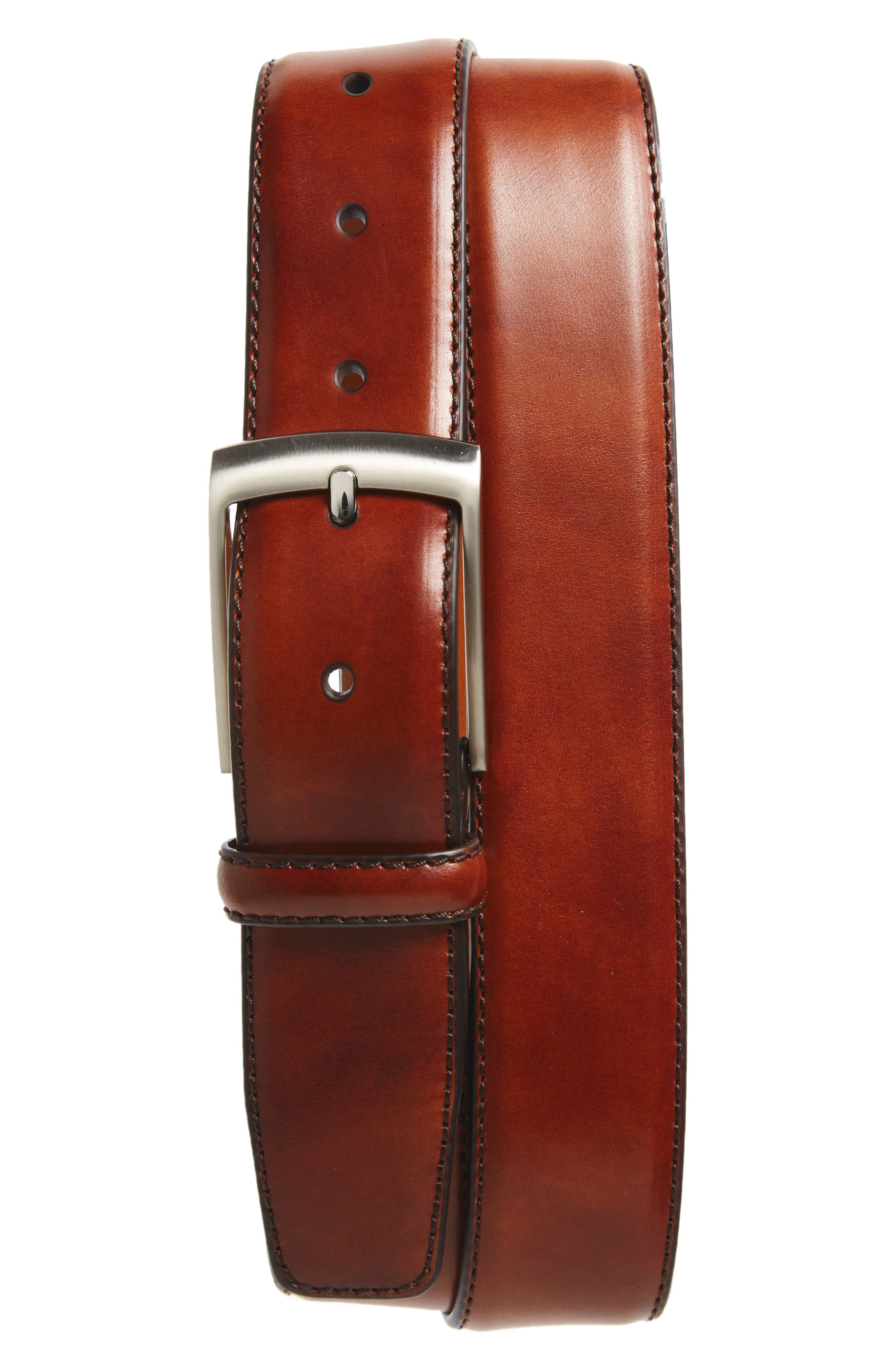 Magnanni Tabon Leather Belt, Cognac