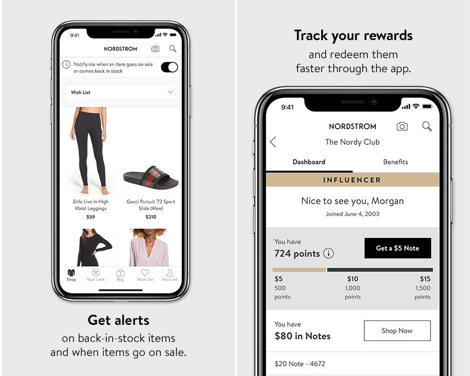 Get alerts on back-in-stock items and when items go on sale. Track your rewards and redeem them faster through the app.