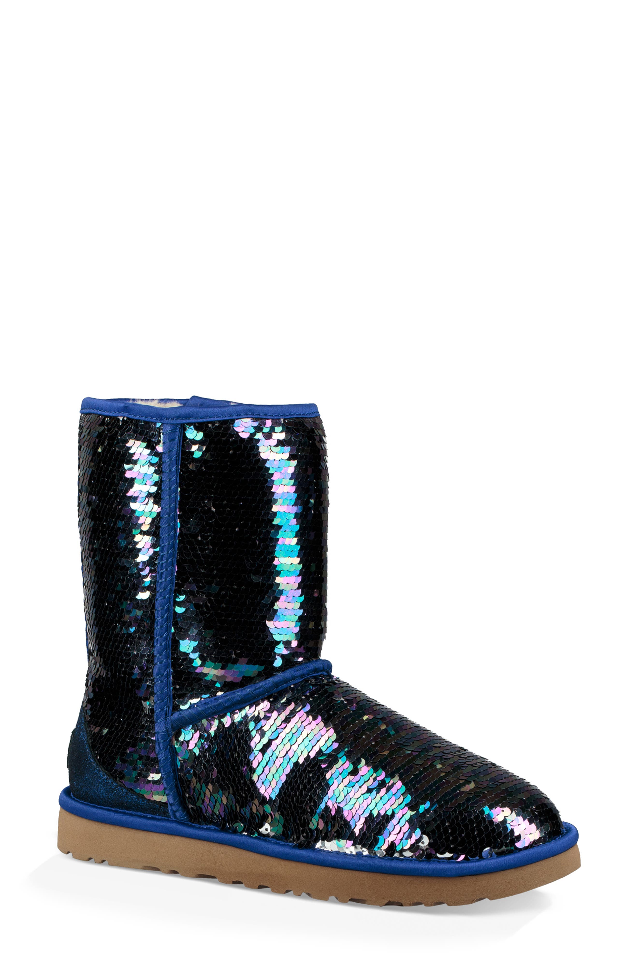 Ugg Classic Short Sequin Boot, Blue