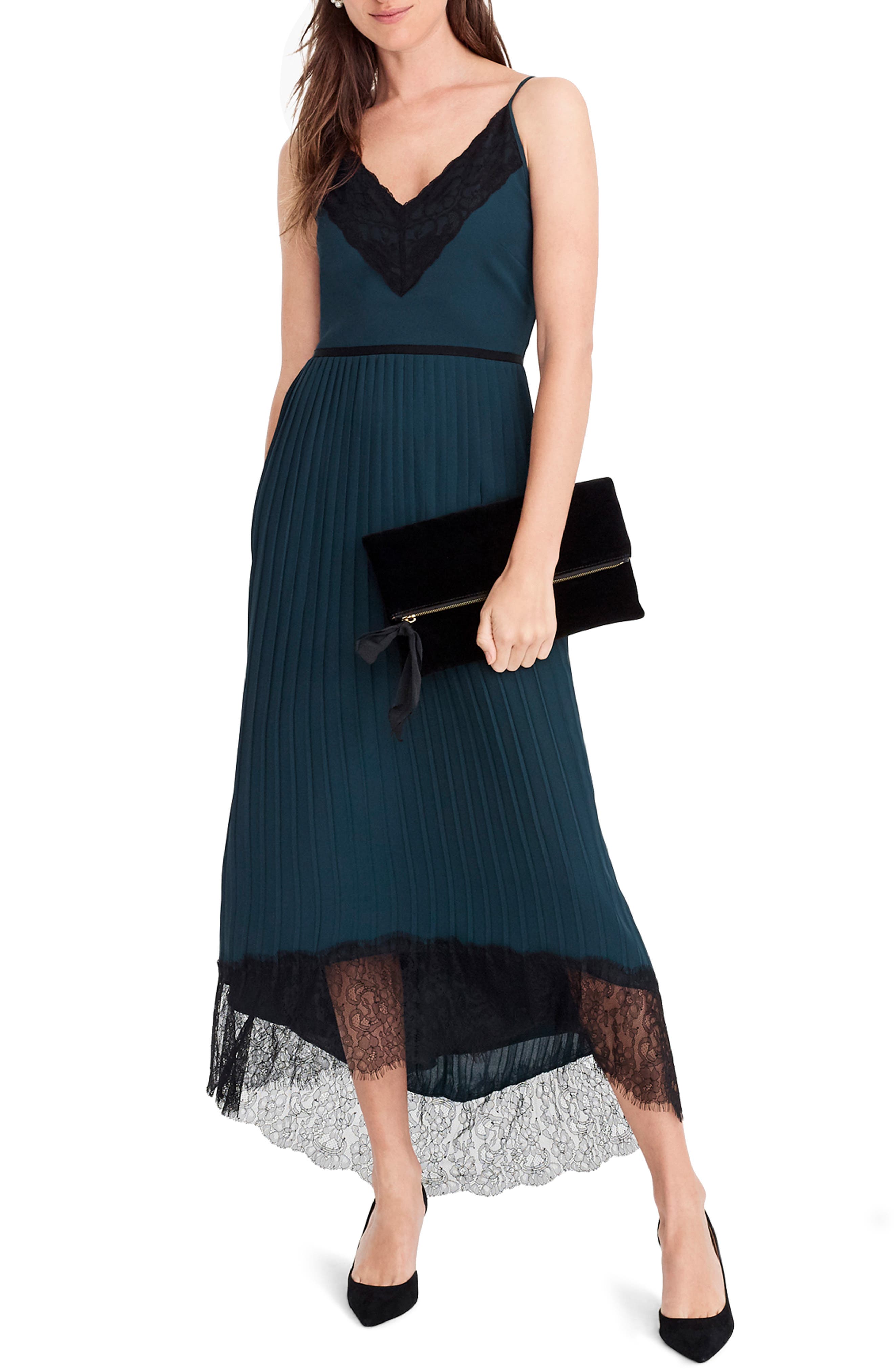 j crew spaghetti strap dress in lace