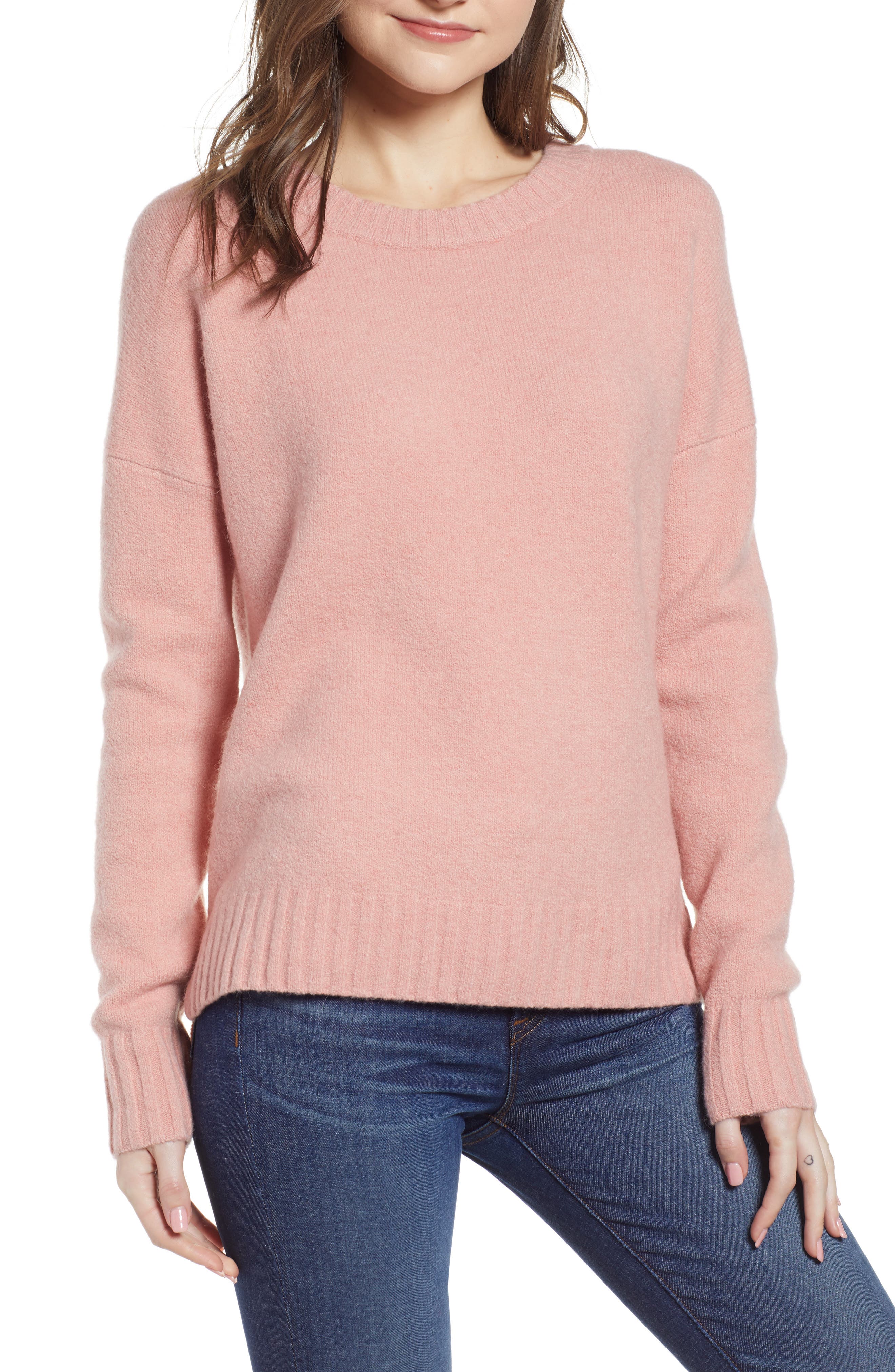J.crew Supersoft Oversize Crewneck Sweater, Pink