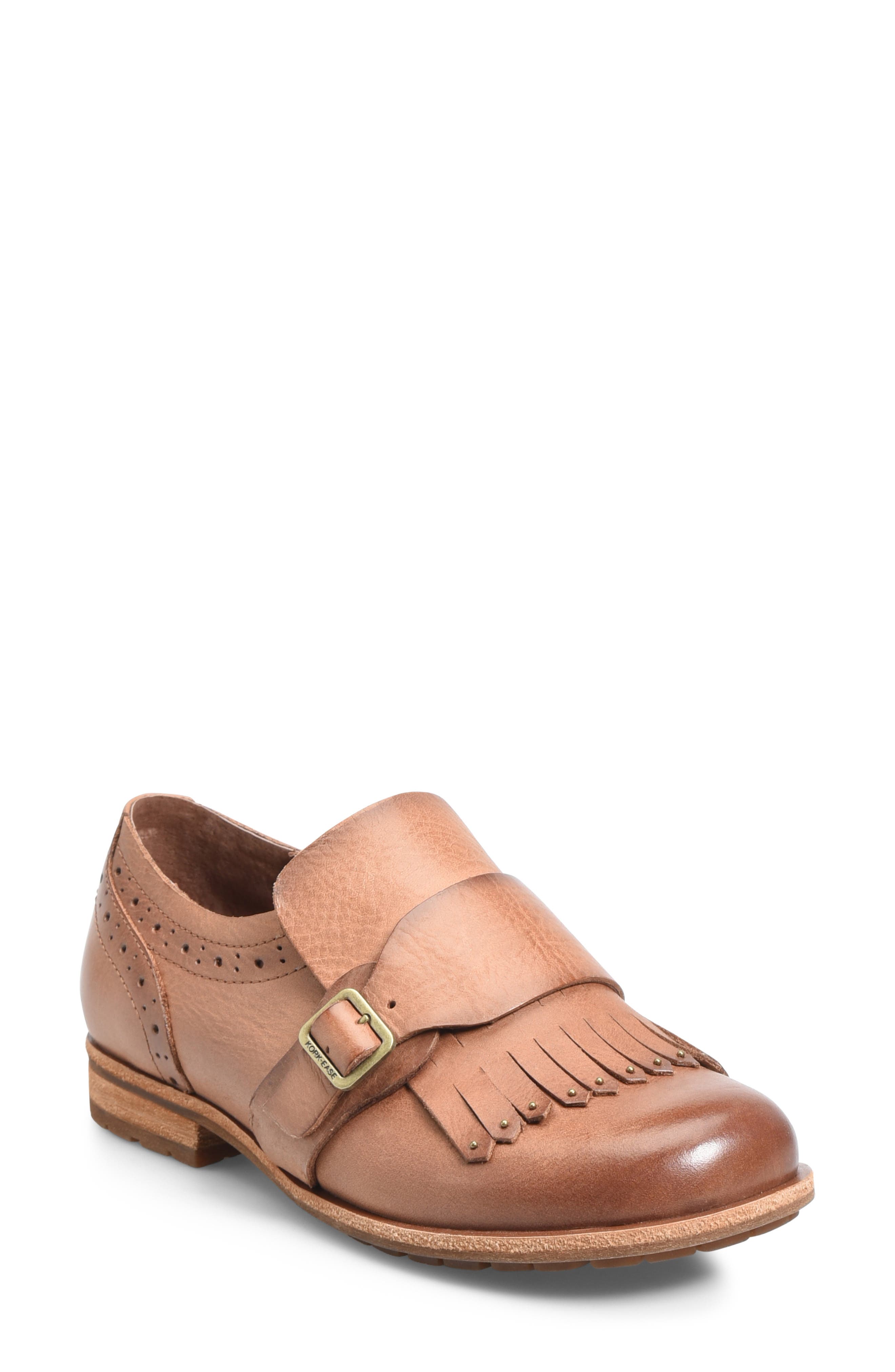 Kork-Ease Bailee Kiltie Monk Strap Shoe, Beige