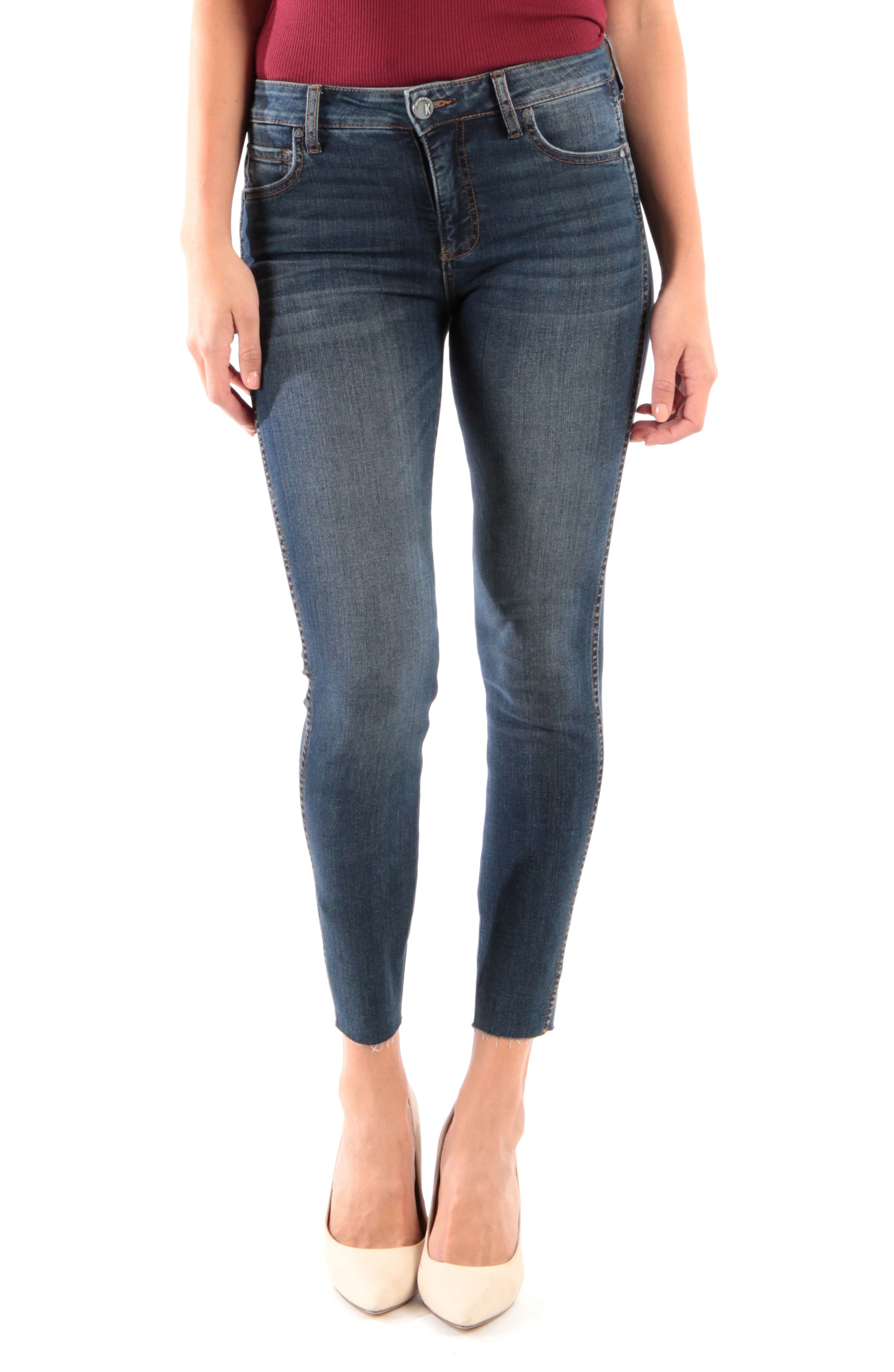 Kut From The Kloth Donna Fab Ab High Waist Raw Hem Skinny Jeans, Blue