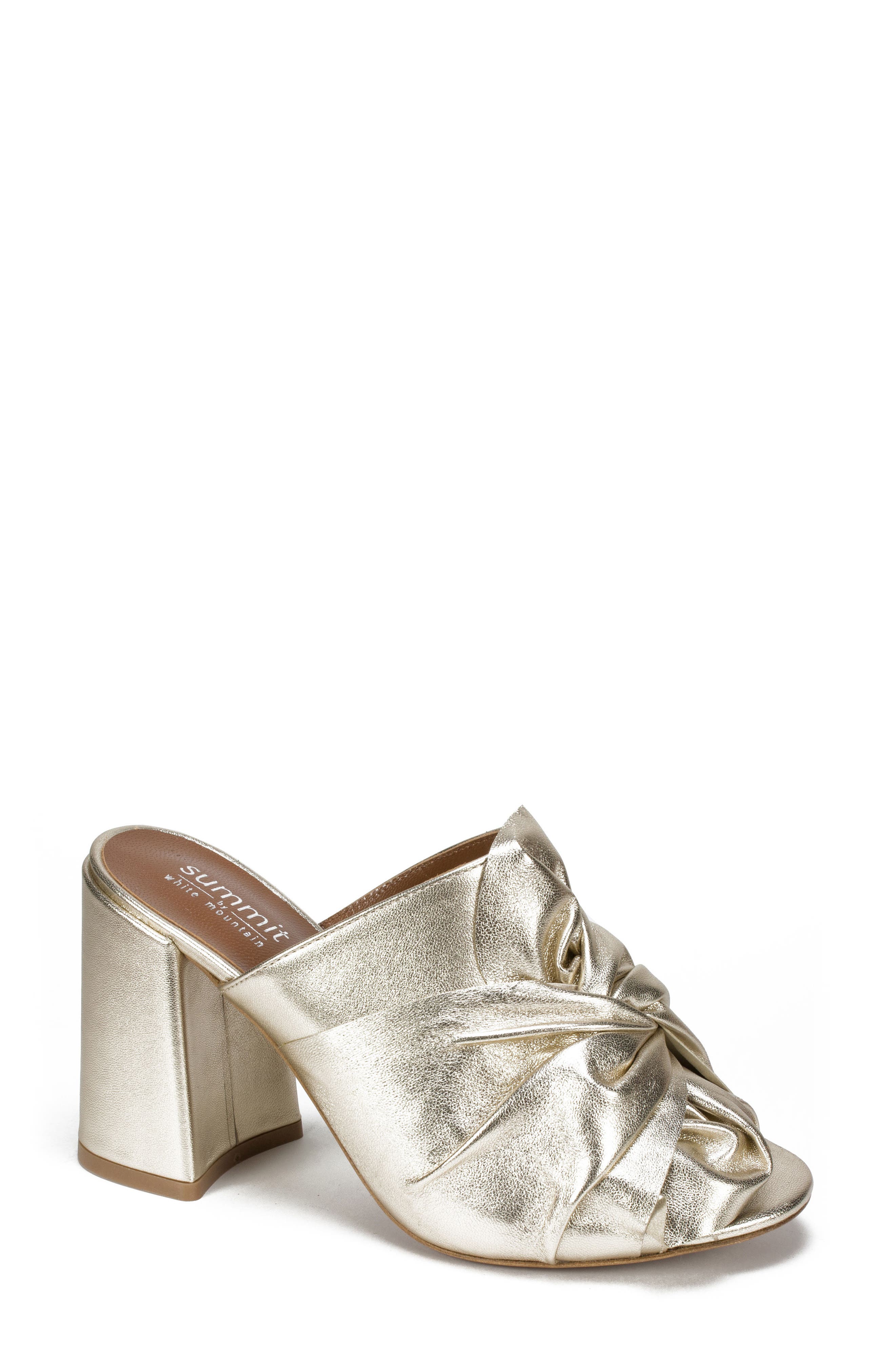 Summit By White Mountain Anya Block Heel Mule Metallic