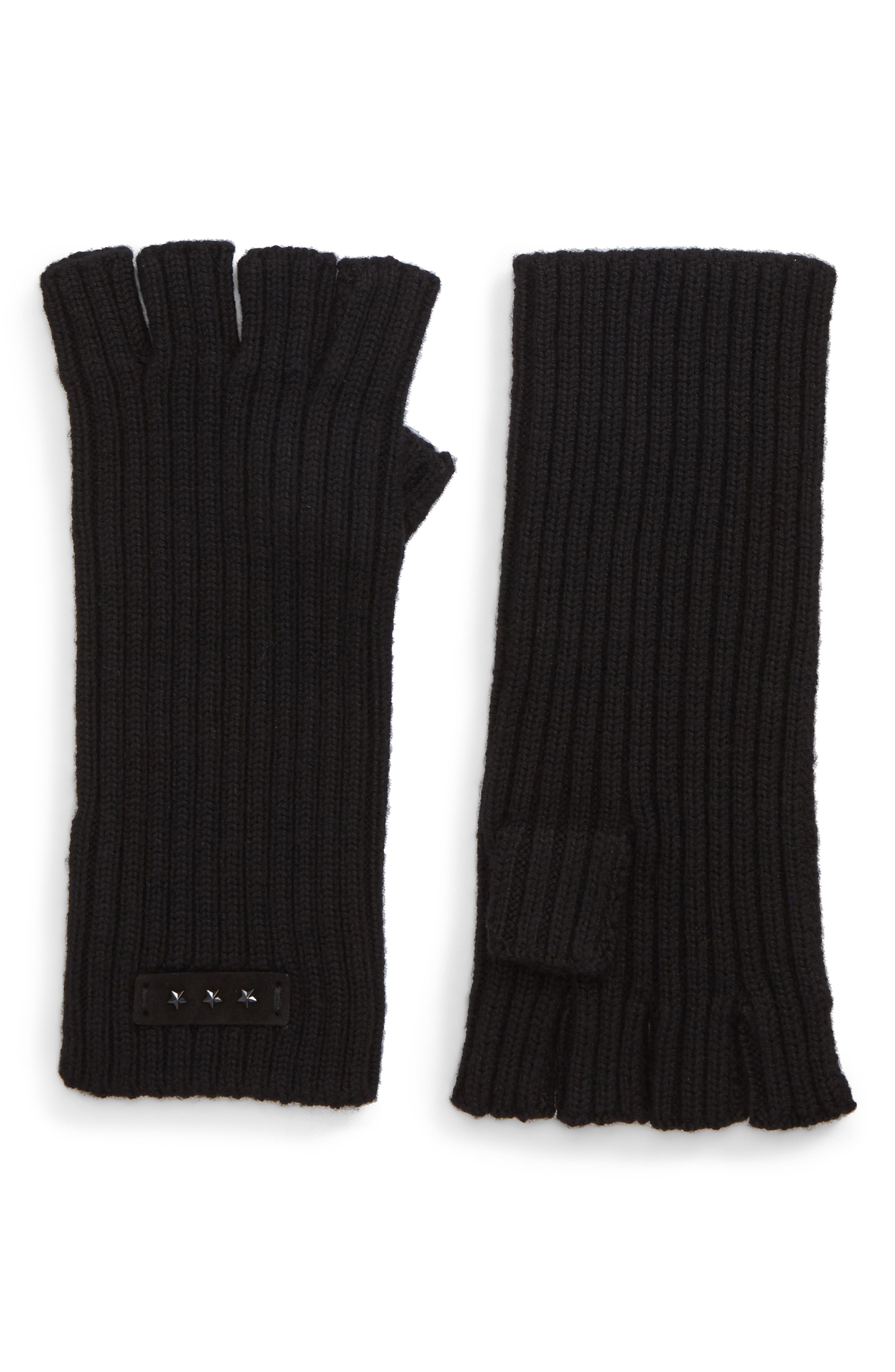 John Varvatos Star USA Rib Knit Fingerless Gloves Nordstrom