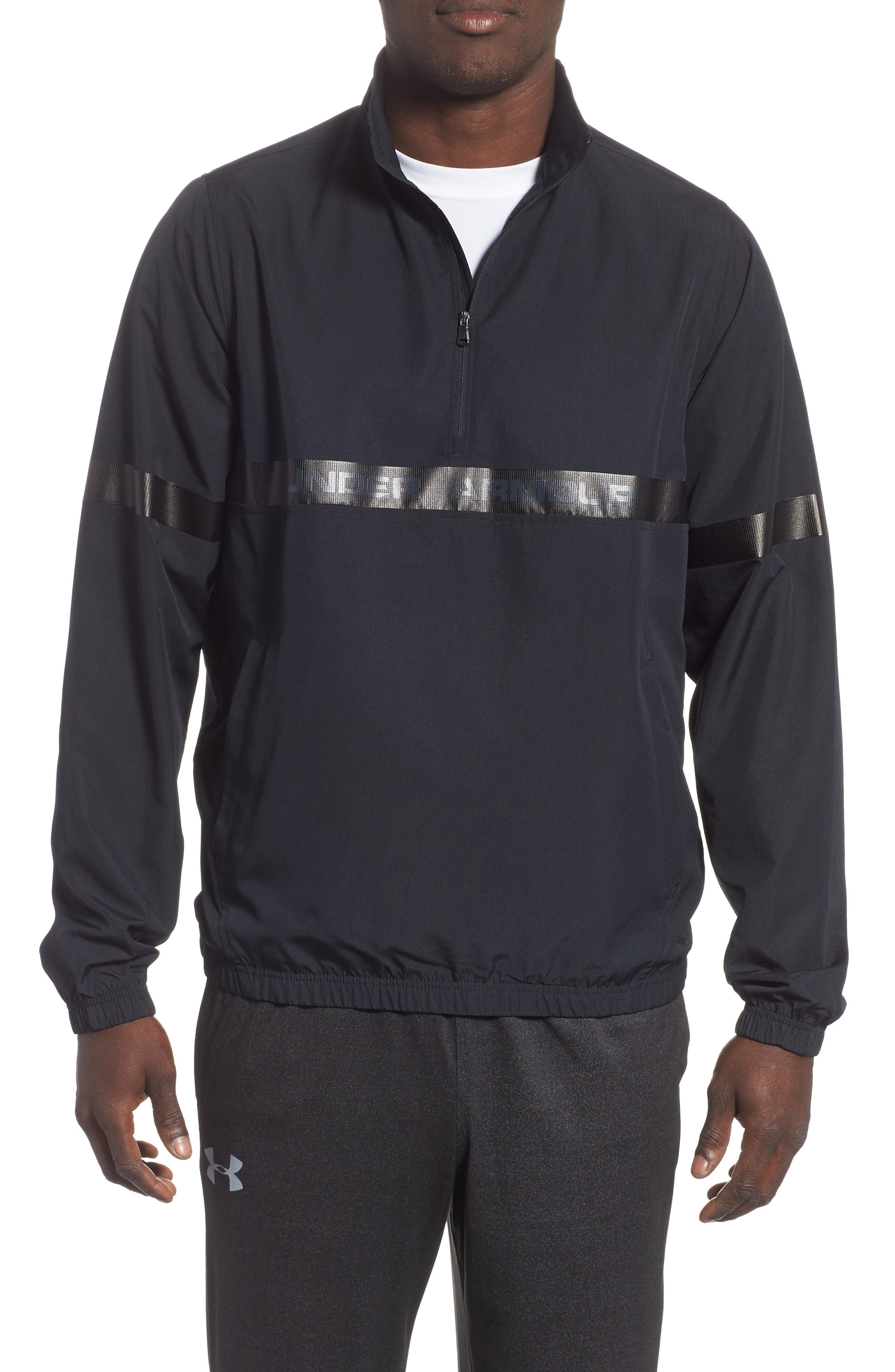 Under Armour Sportstyle Half Zip Pullover, Black